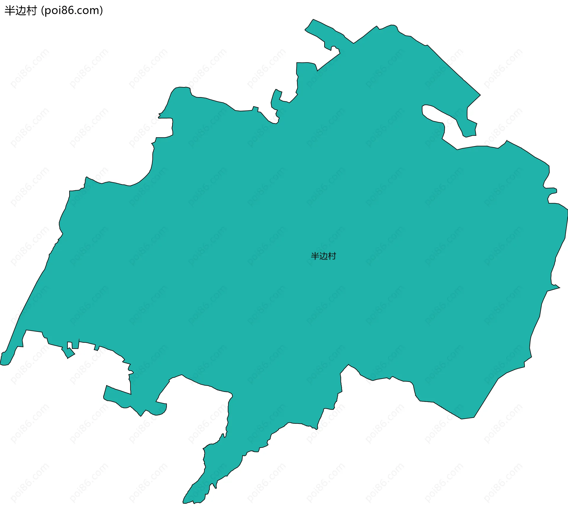 半边村边界地图
