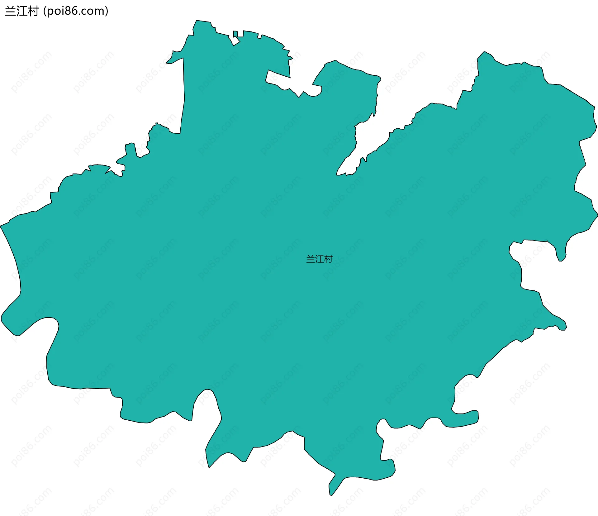 兰江村边界地图
