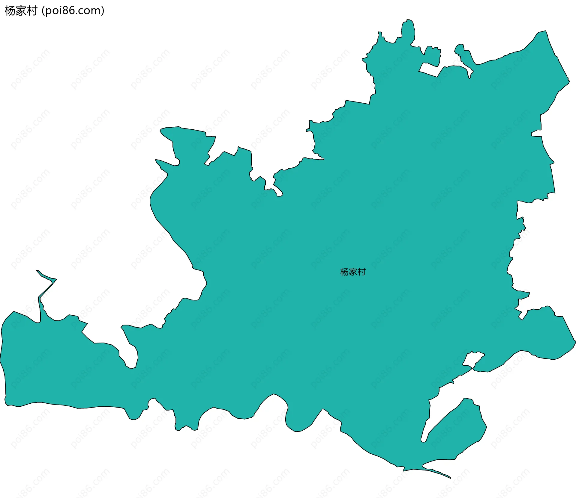 杨家村边界地图