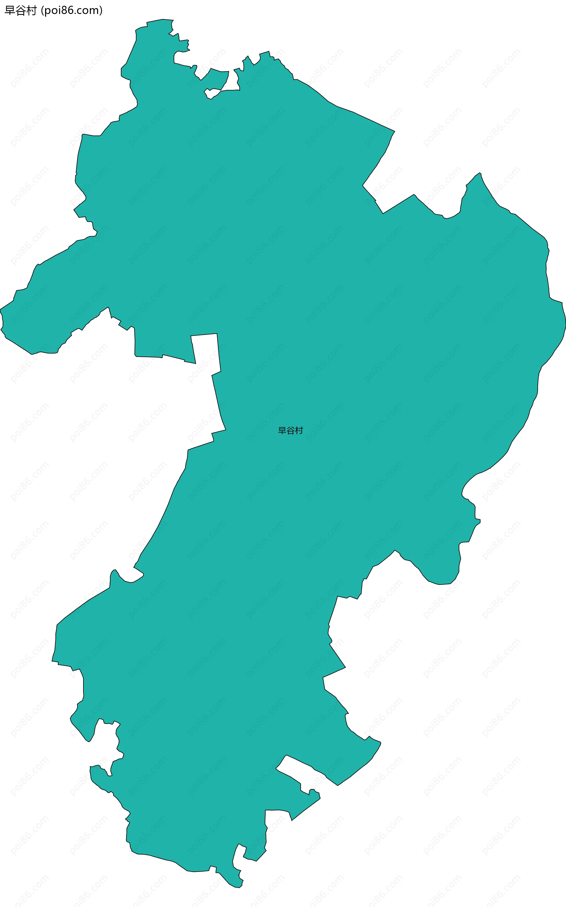 早谷村边界地图