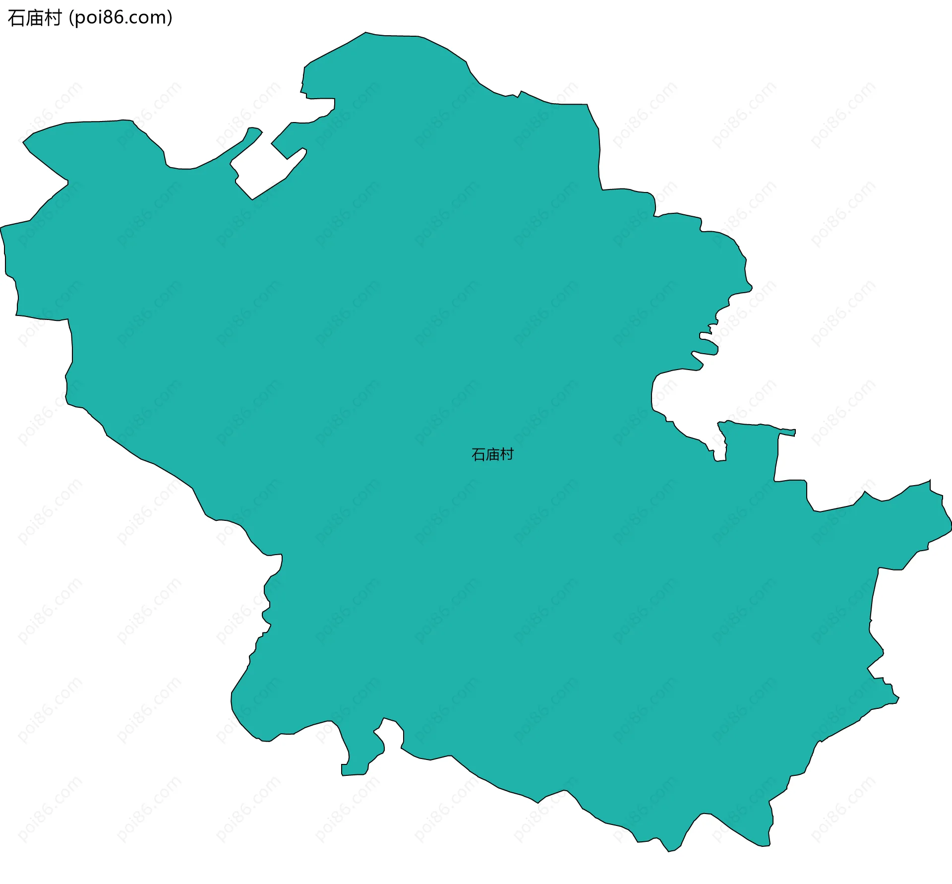 石庙村边界地图