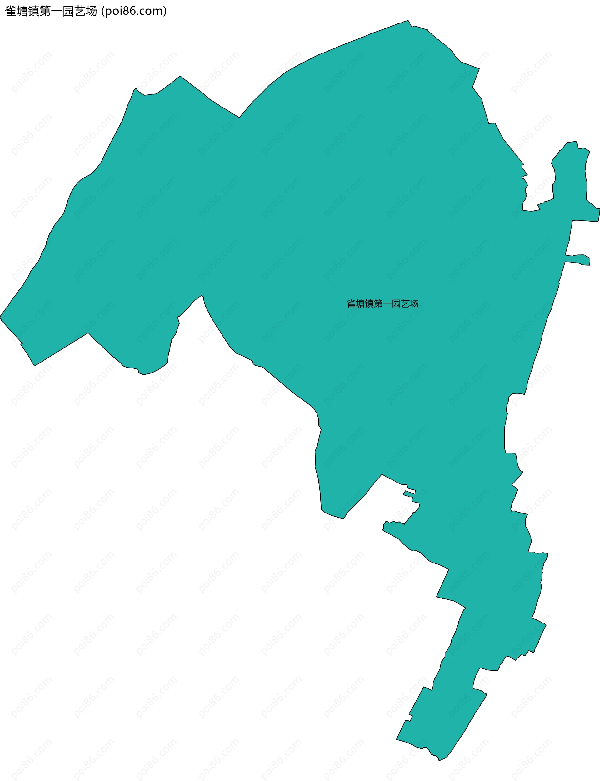 雀塘镇第一园艺场边界地图