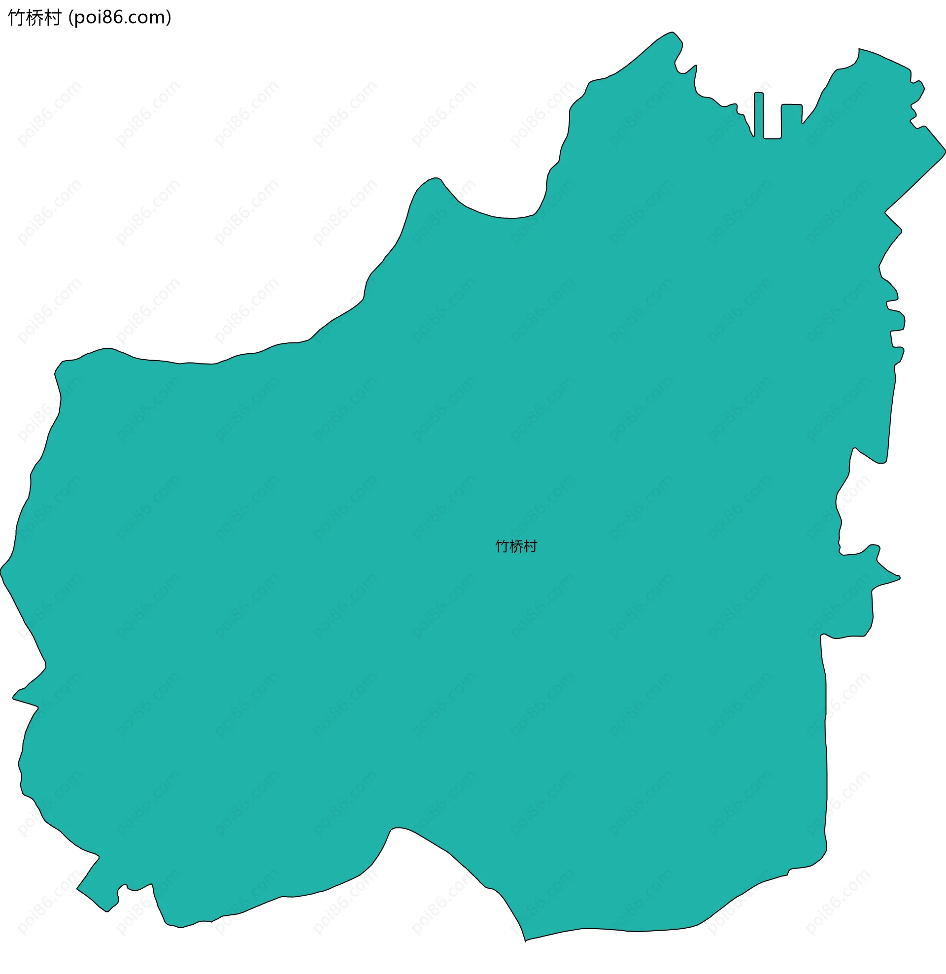 竹桥村边界地图