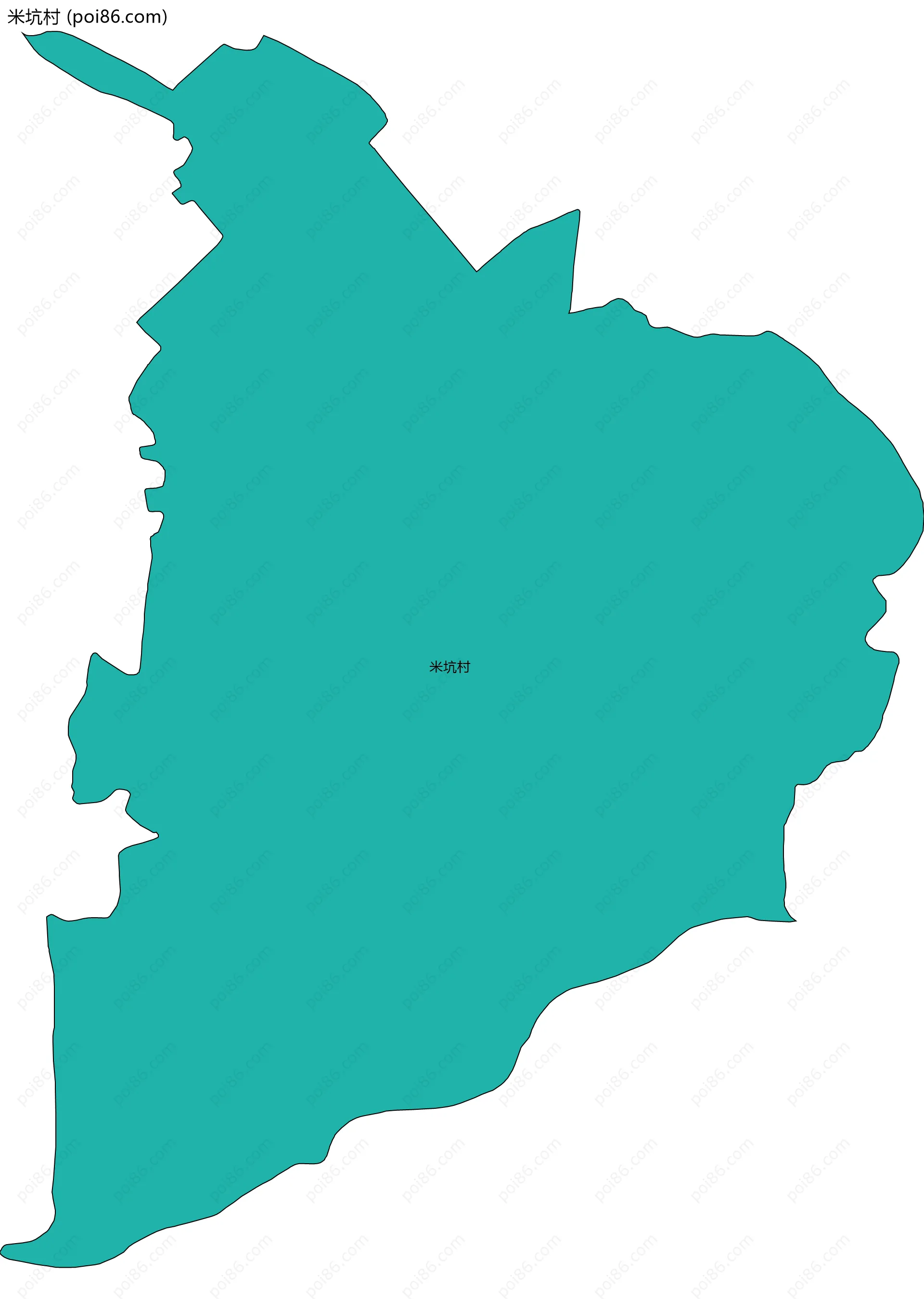 米坑村边界地图