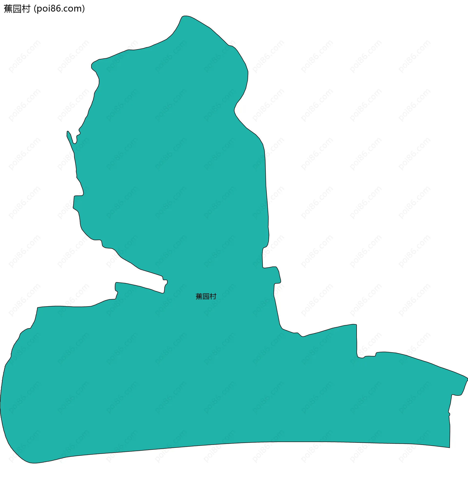 蕉园村边界地图