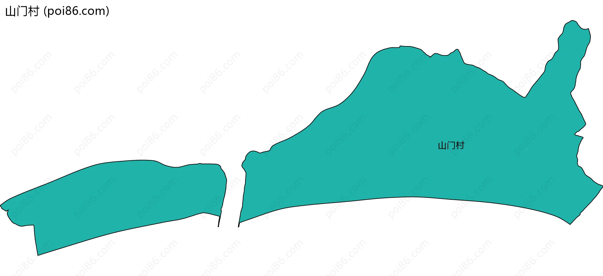 山门村边界地图