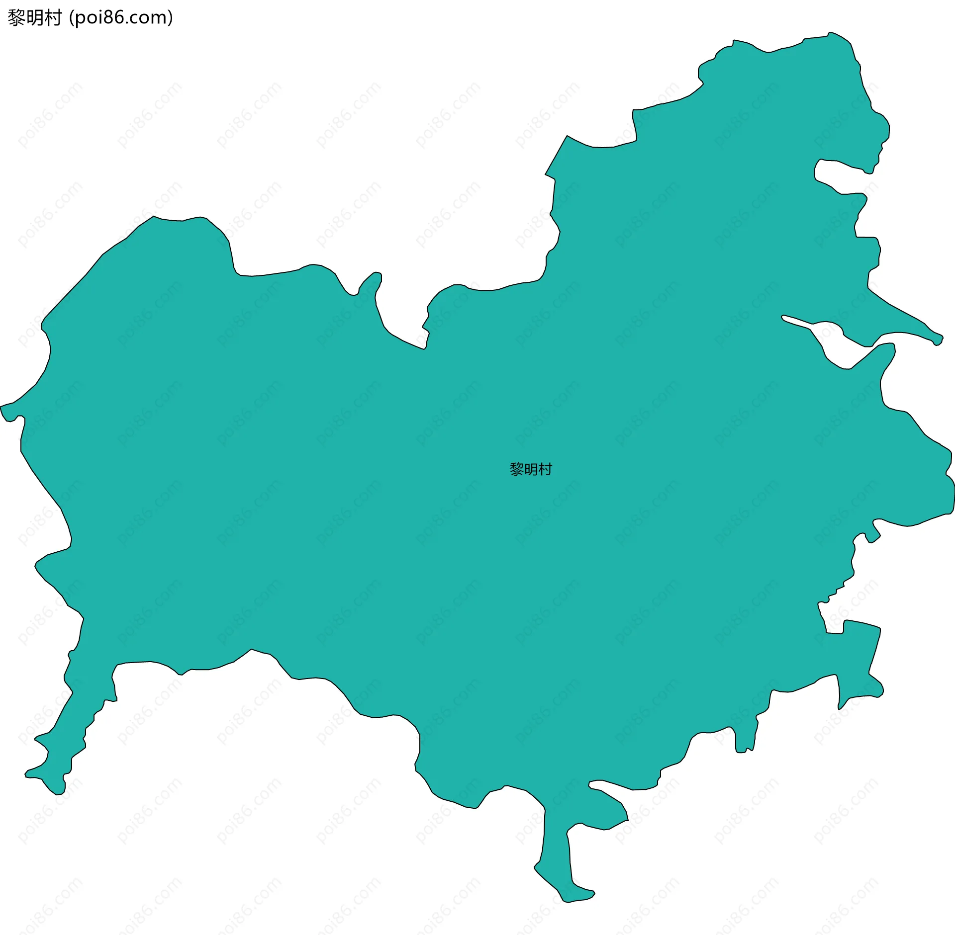 黎明村边界地图