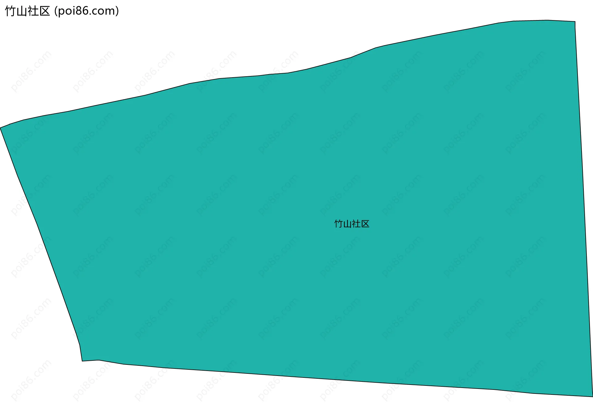 竹山社区边界地图
