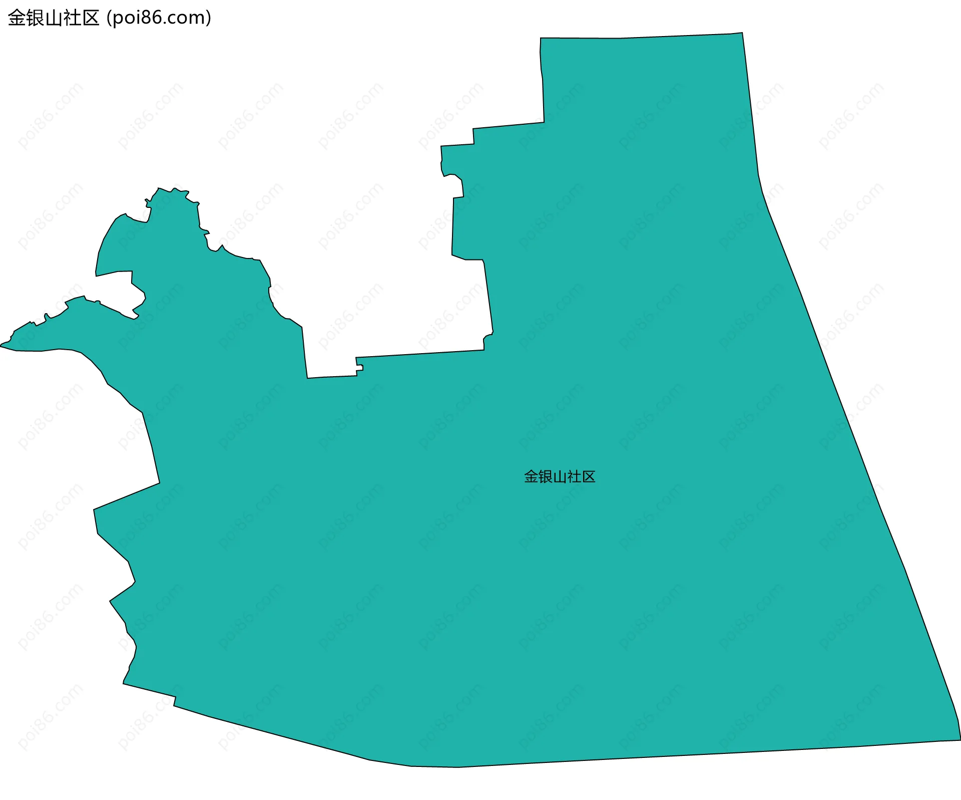 金银山社区边界地图