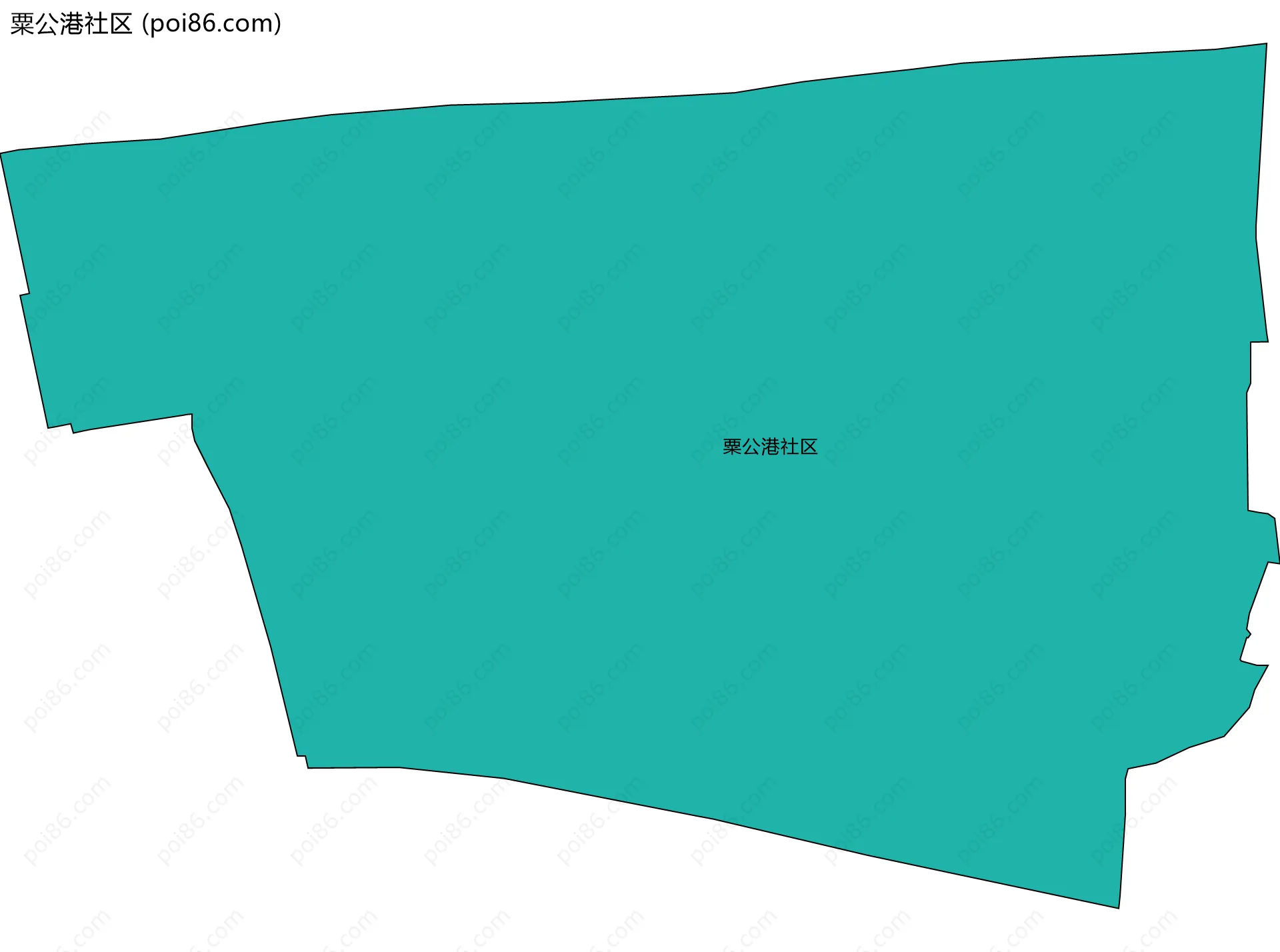 粟公港社区边界地图