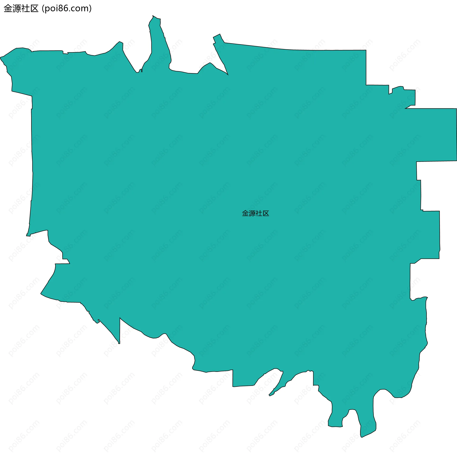金源社区边界地图