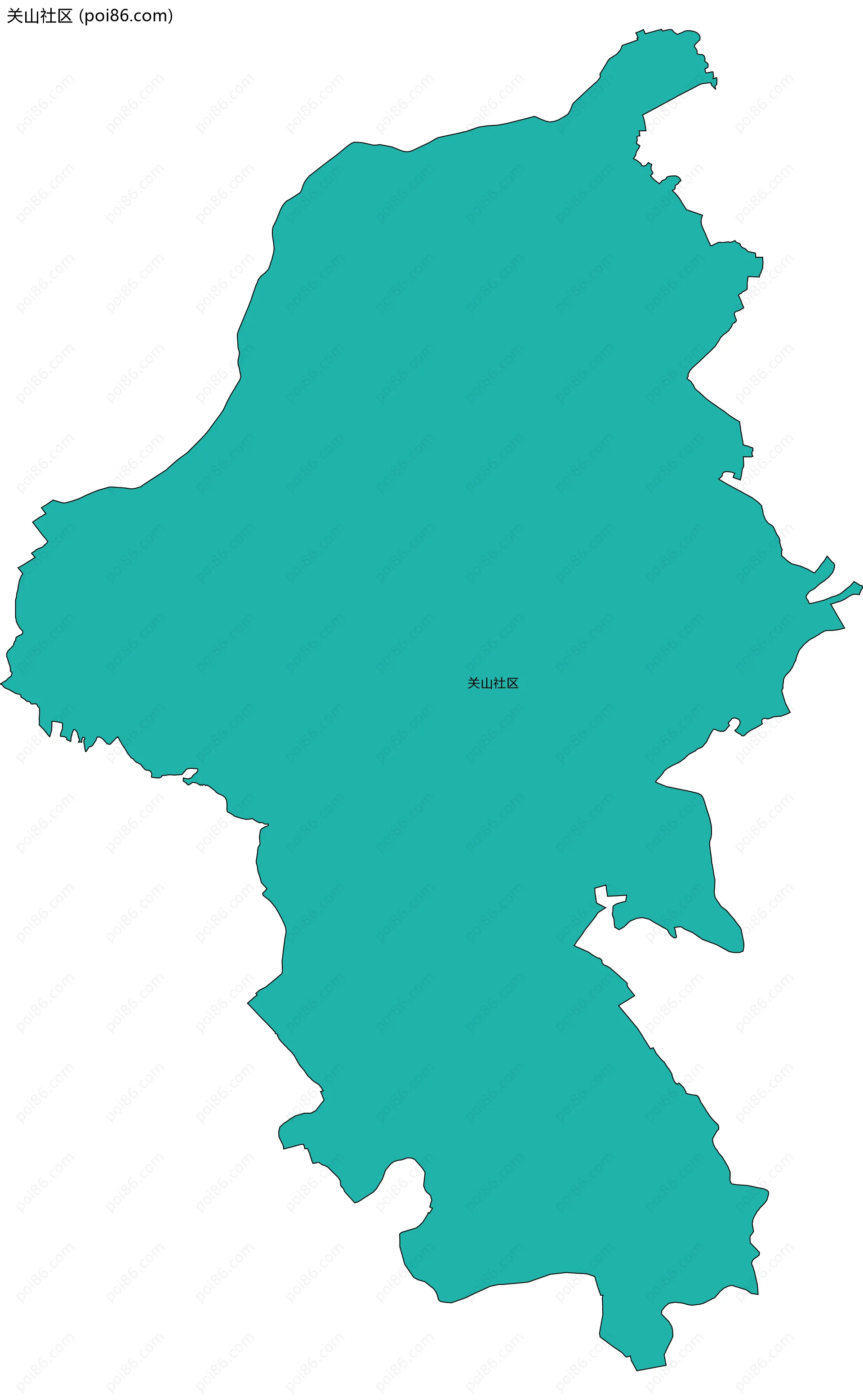 关山社区边界地图