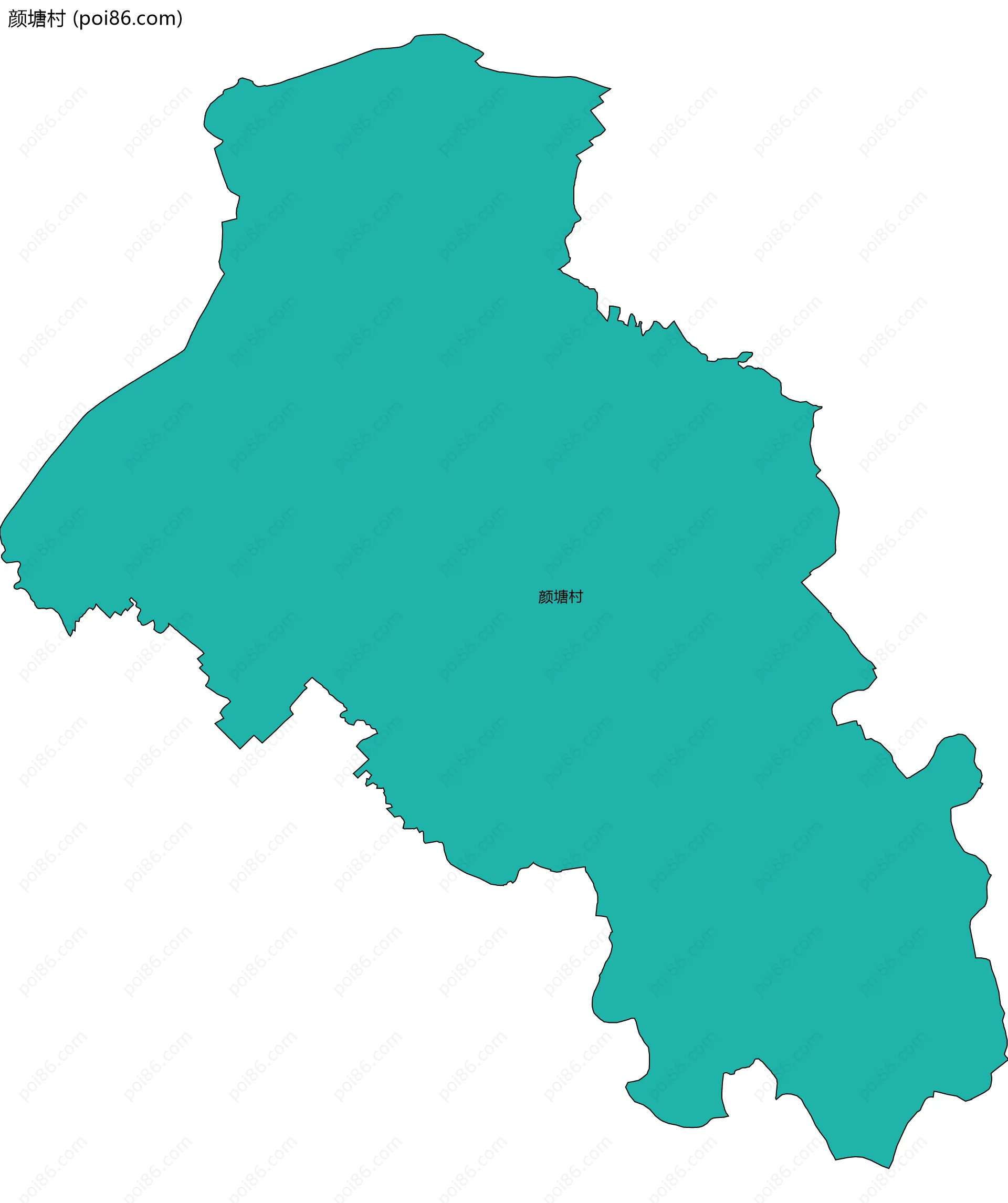 颜塘村边界地图