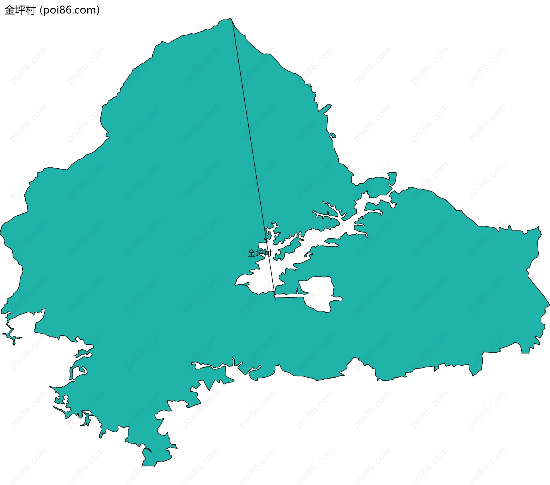 金坪村边界地图