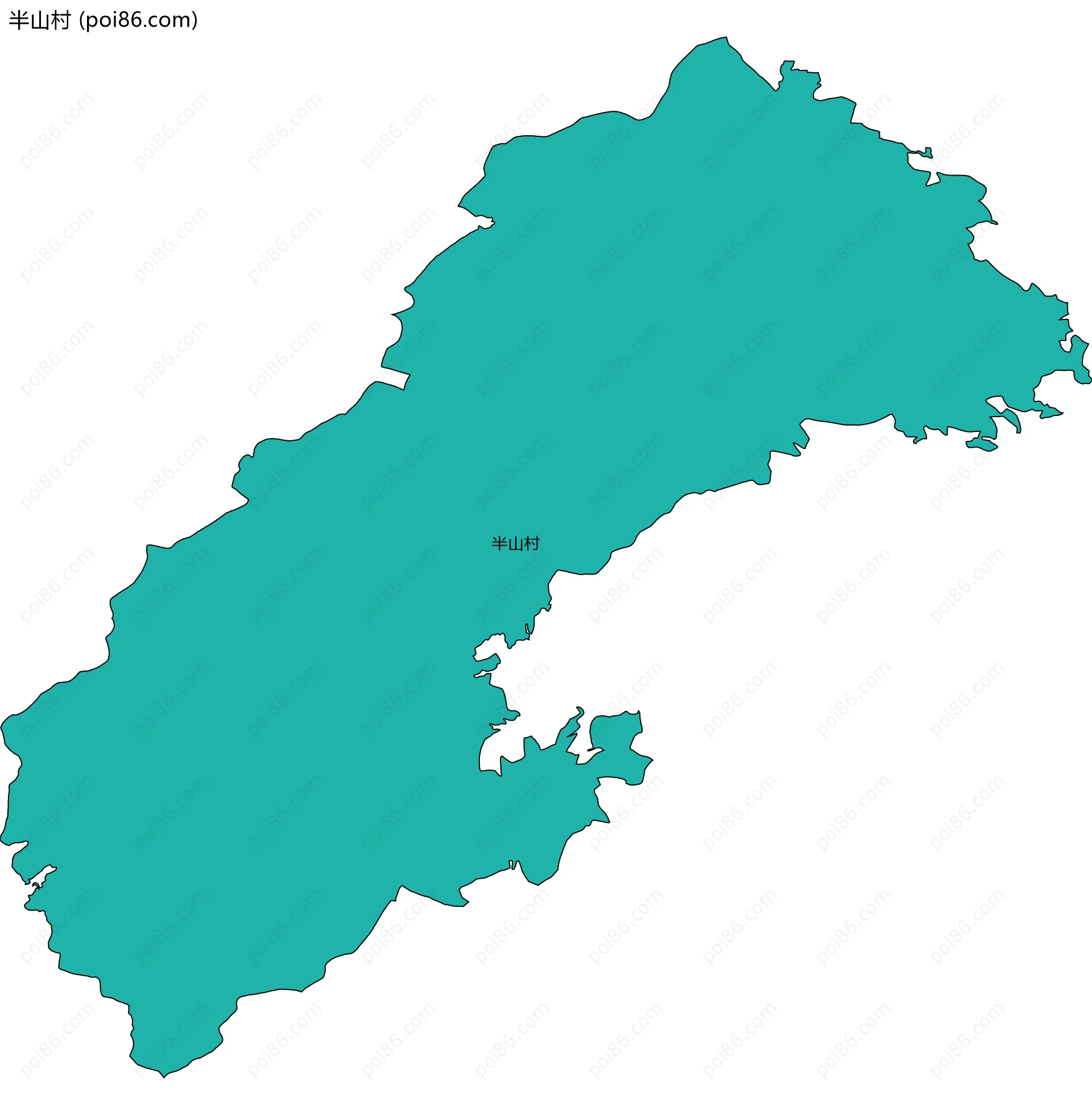 半山村边界地图