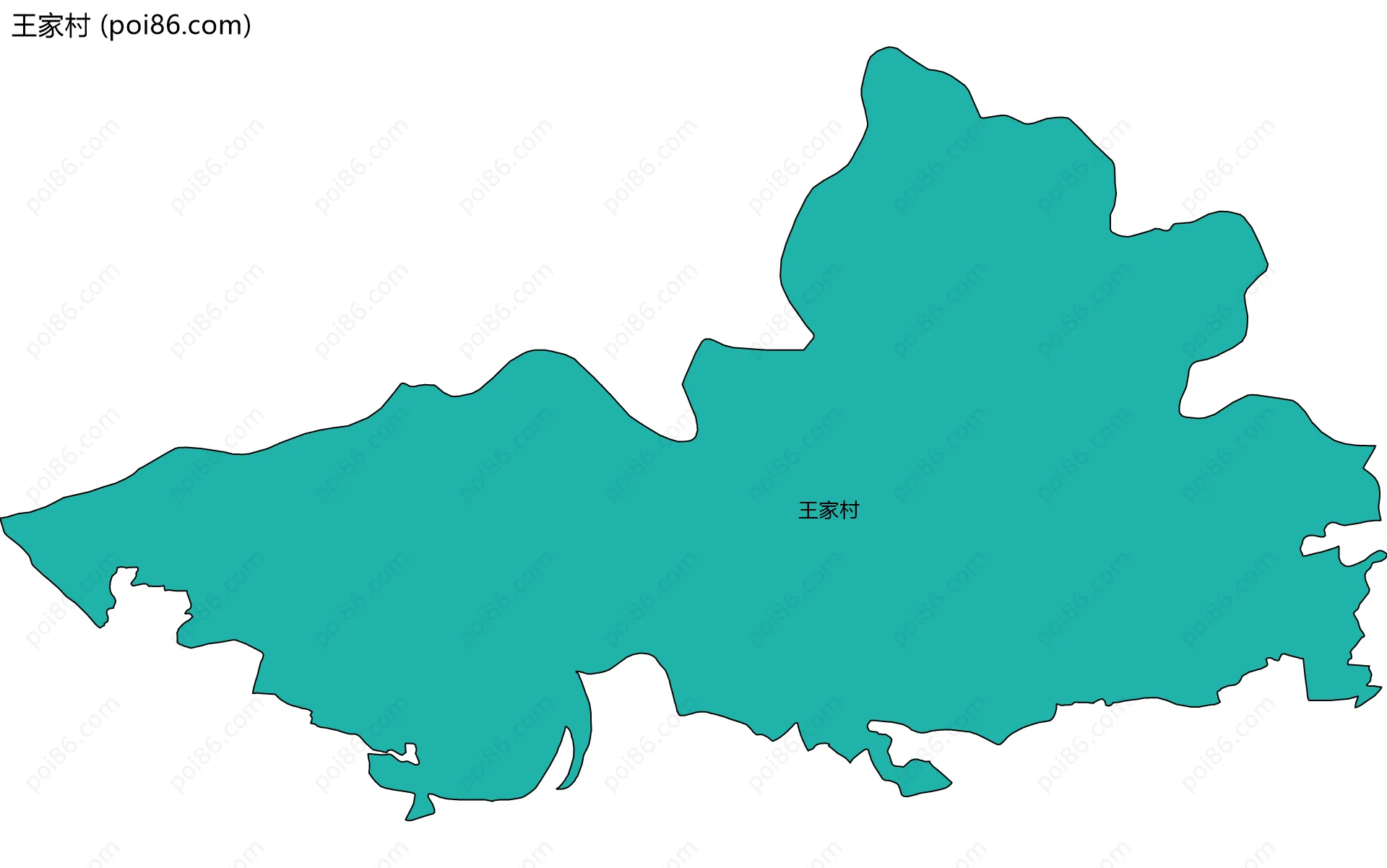 王家村边界地图