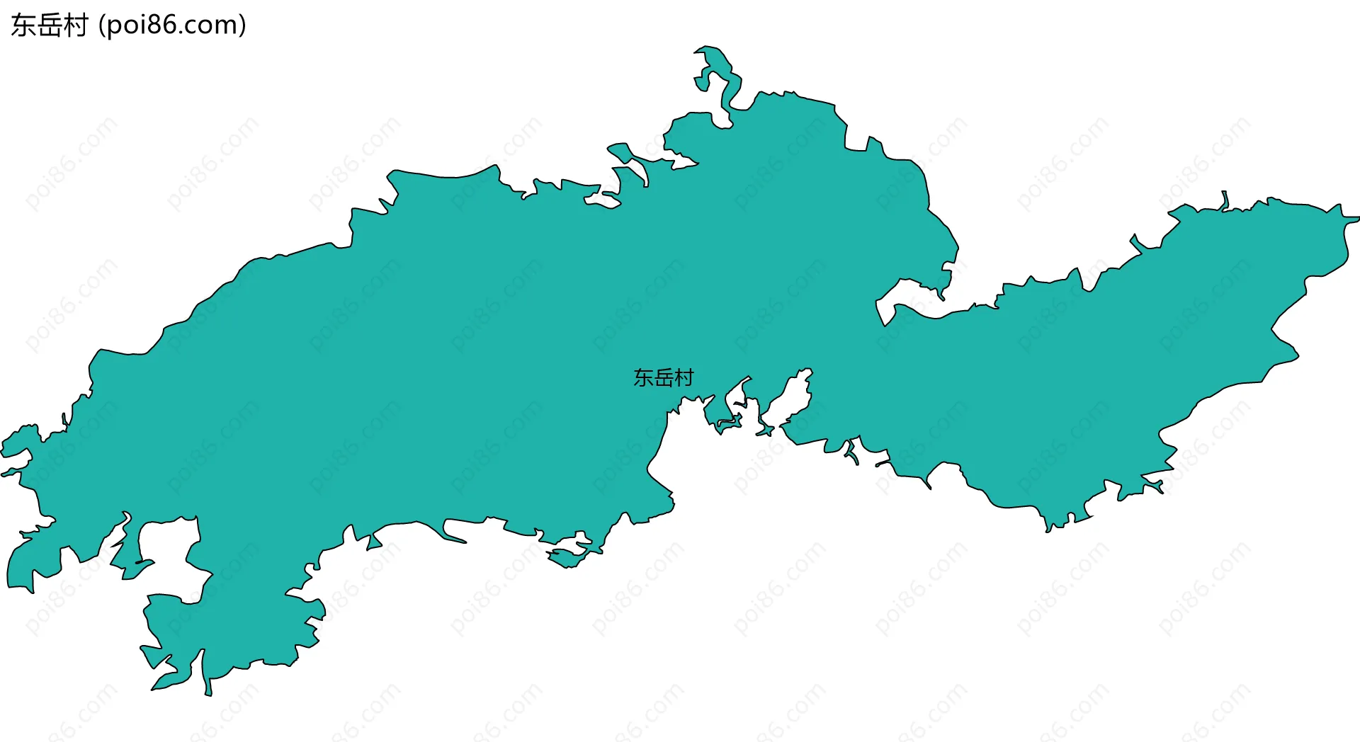 东岳村边界地图