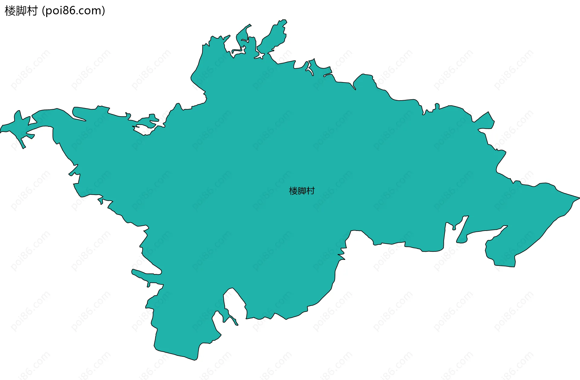 楼脚村边界地图