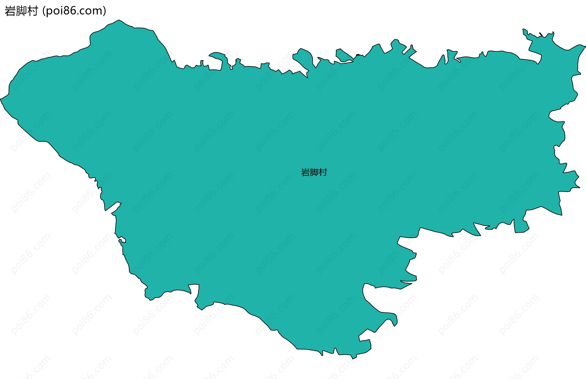岩脚村边界地图