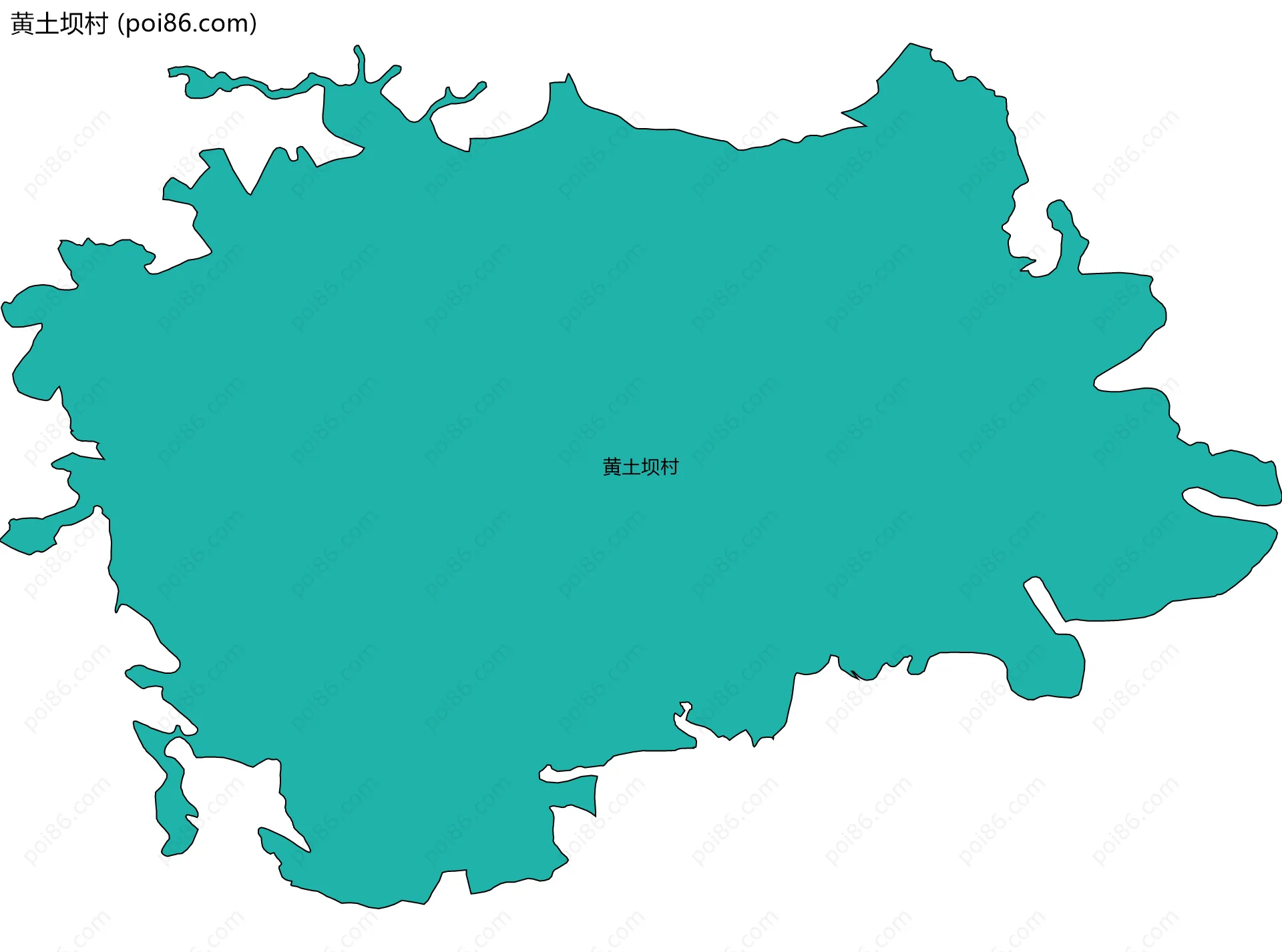 黄土坝村边界地图