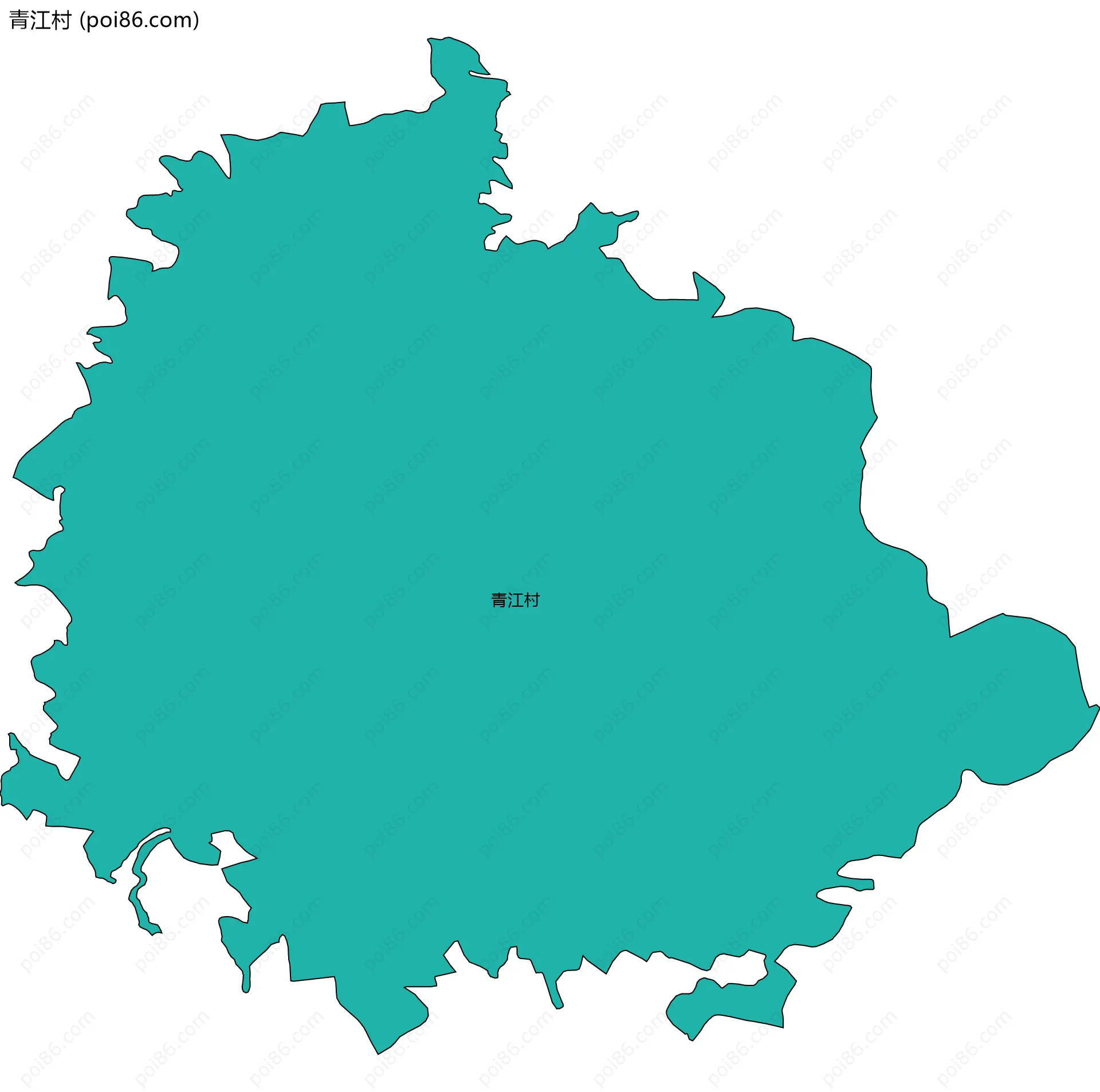 青江村边界地图