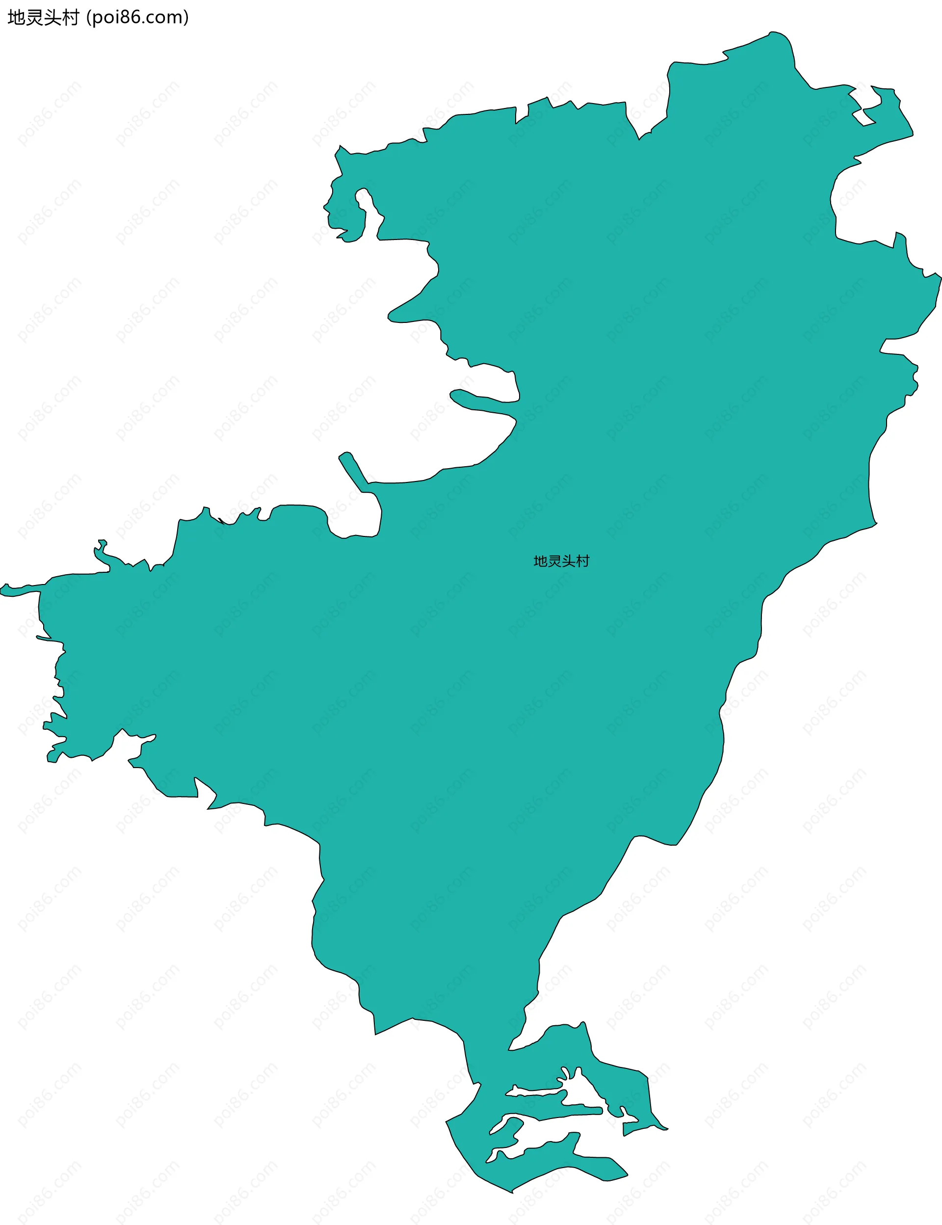 地灵头村边界地图