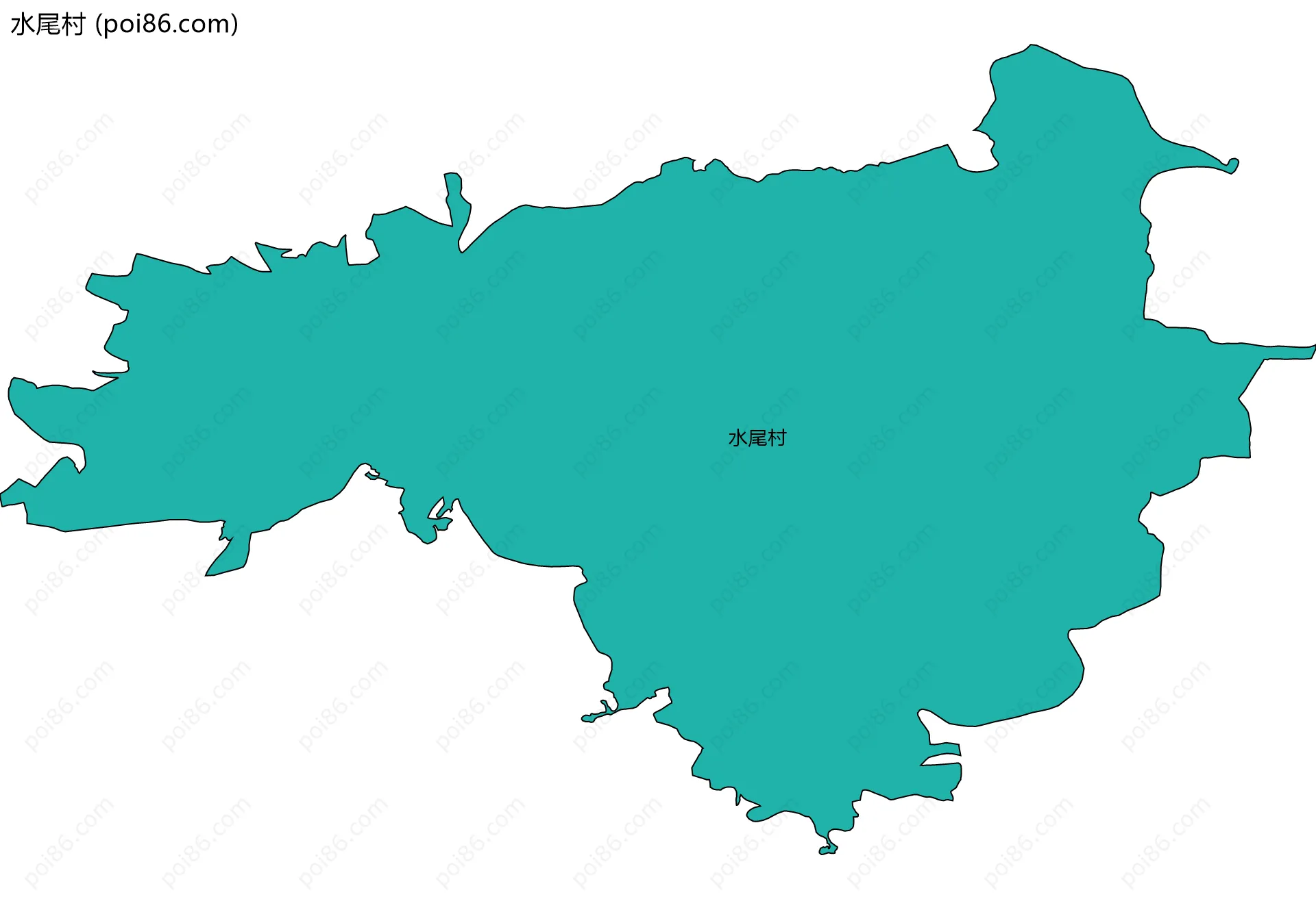 水尾村边界地图