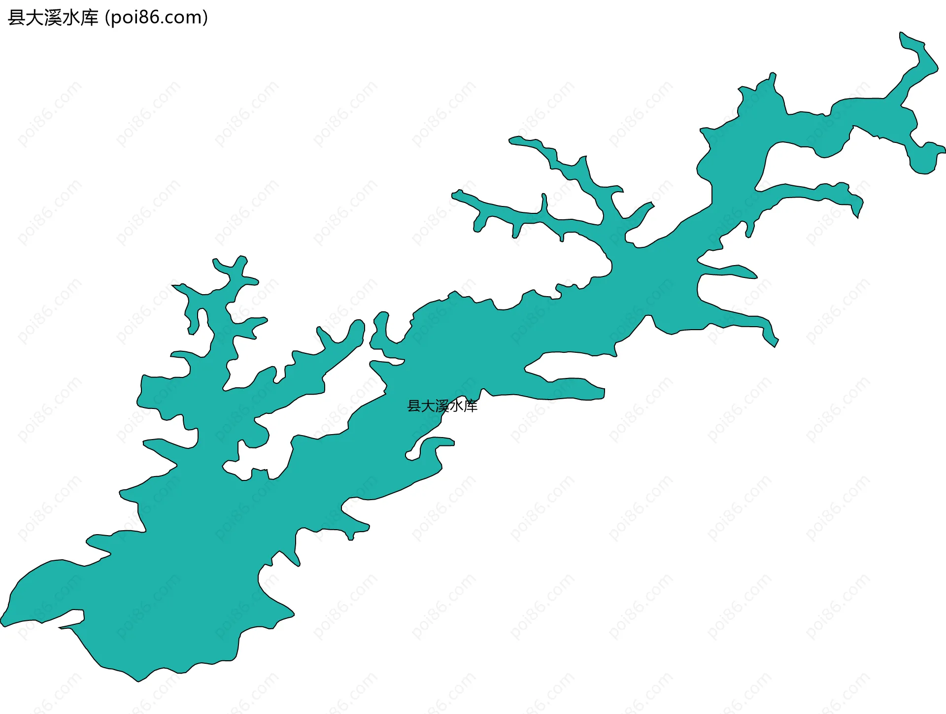 县大溪水库边界地图