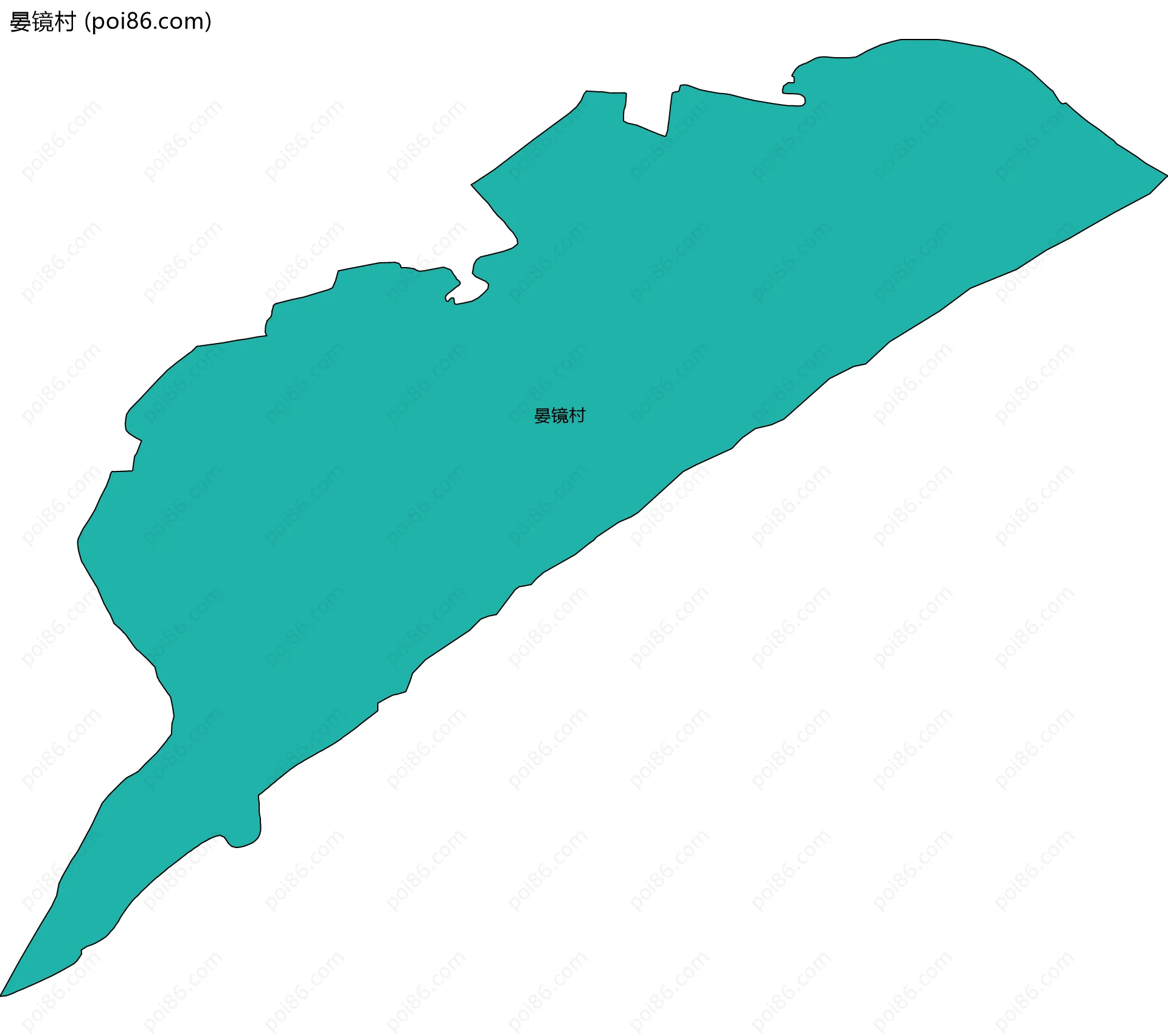 晏镜村边界地图