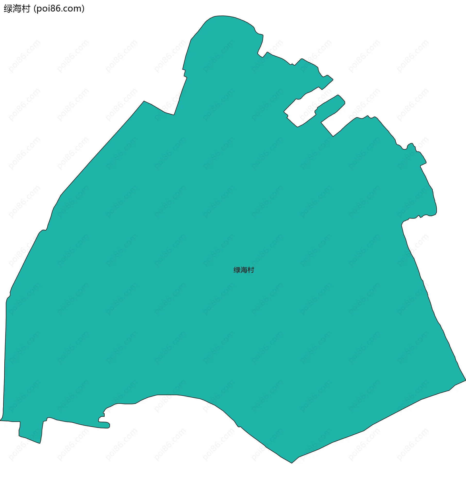 绿海村边界地图