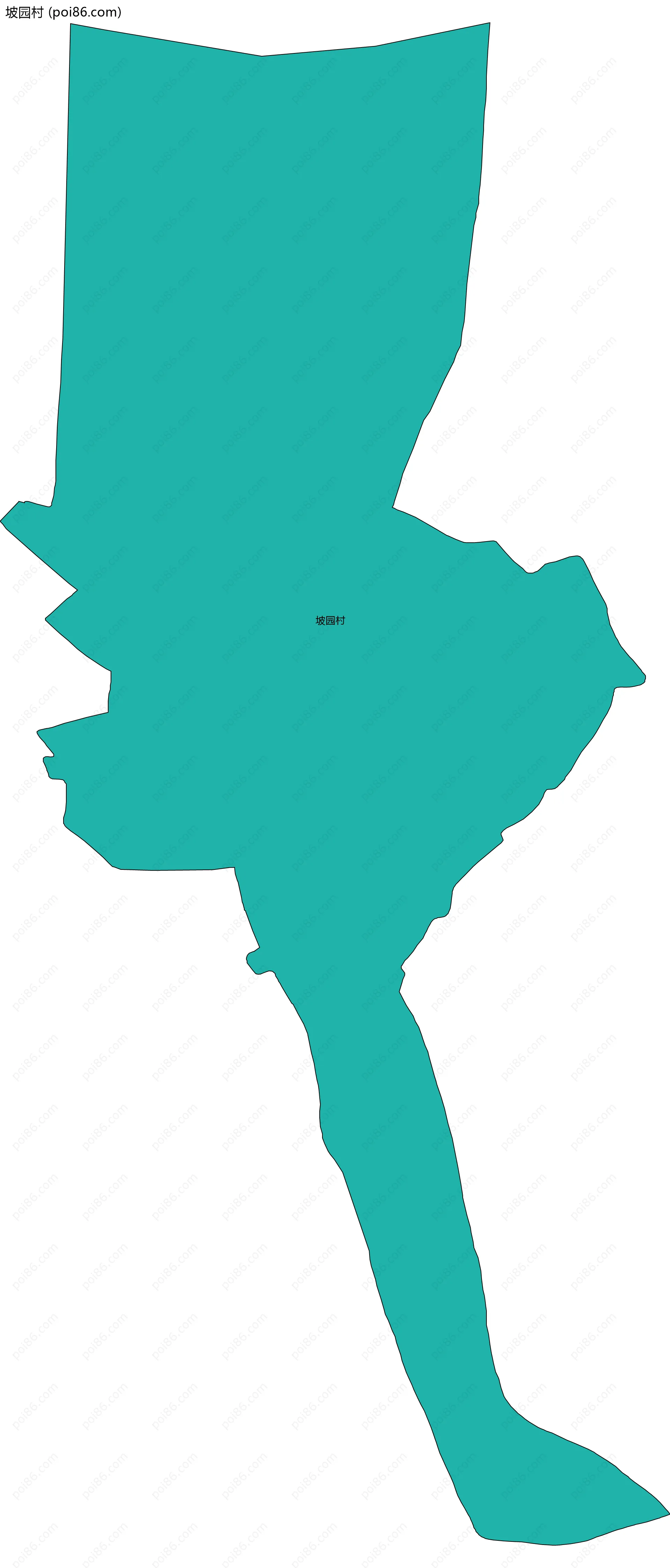 坡园村边界地图