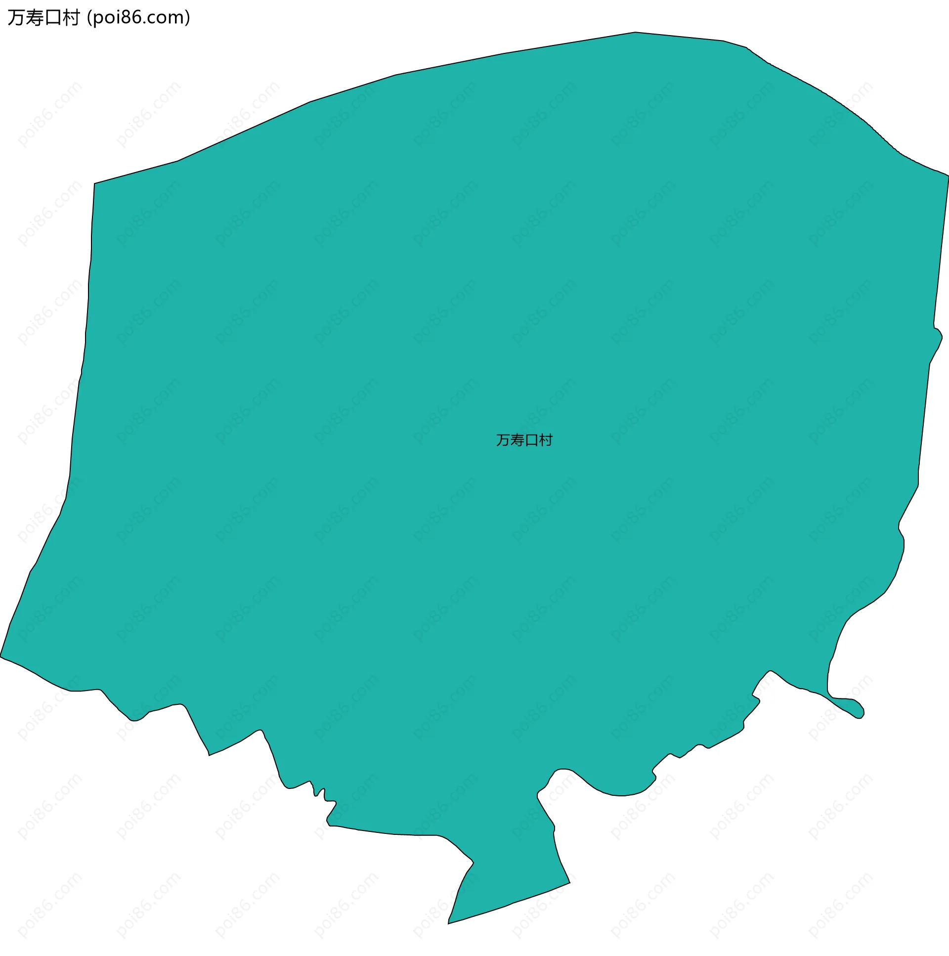 万寿口村边界地图