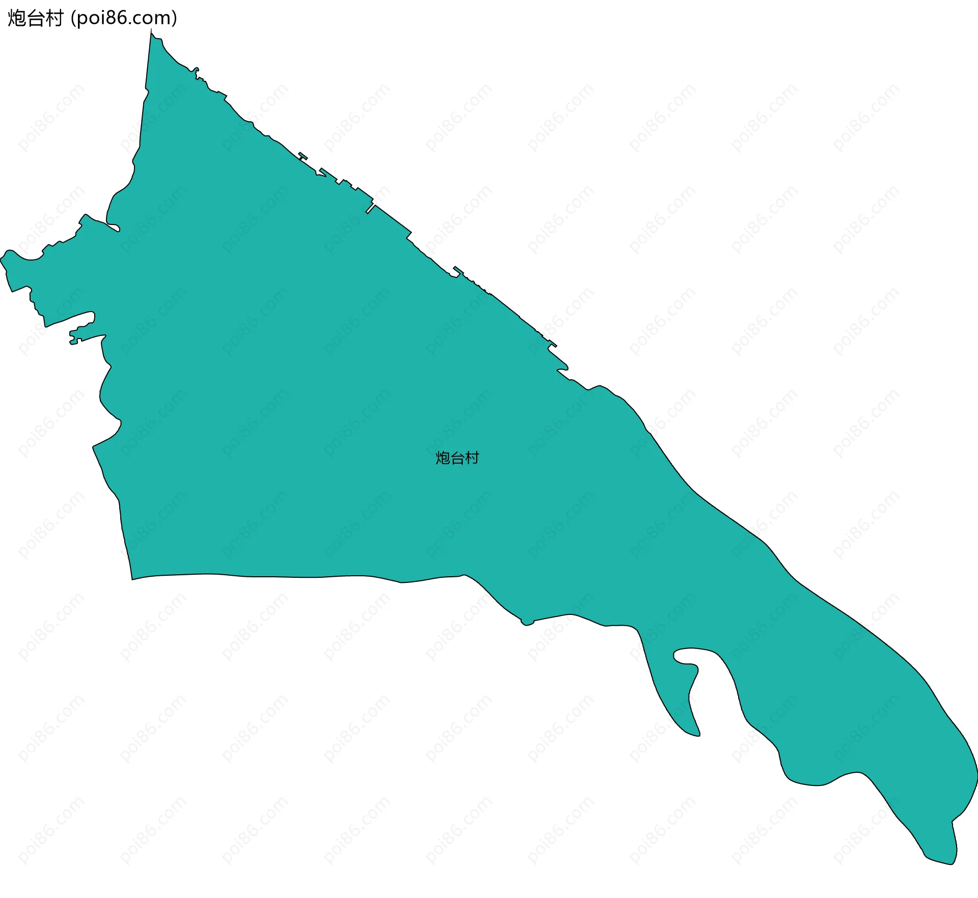 炮台村边界地图