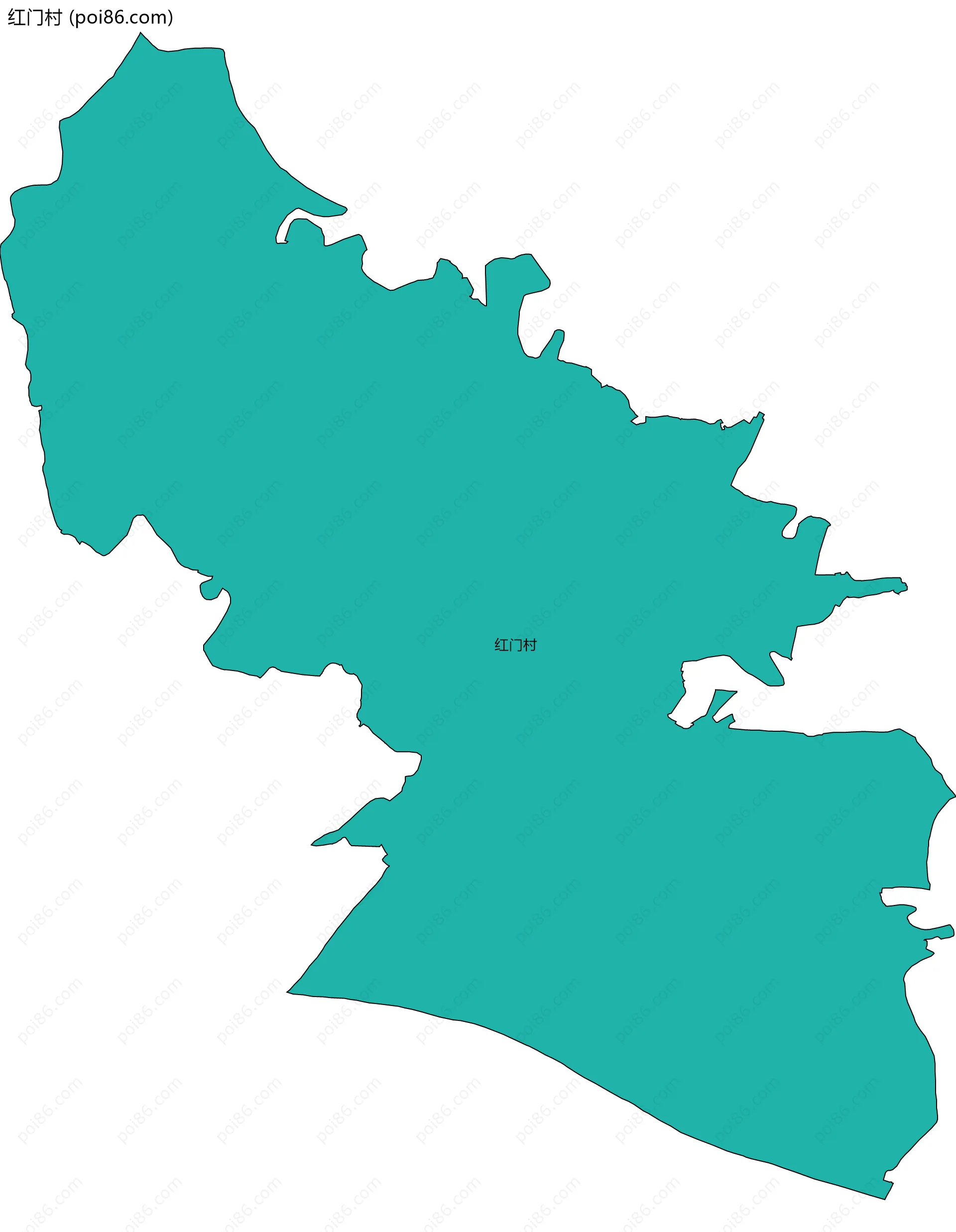 红门村边界地图