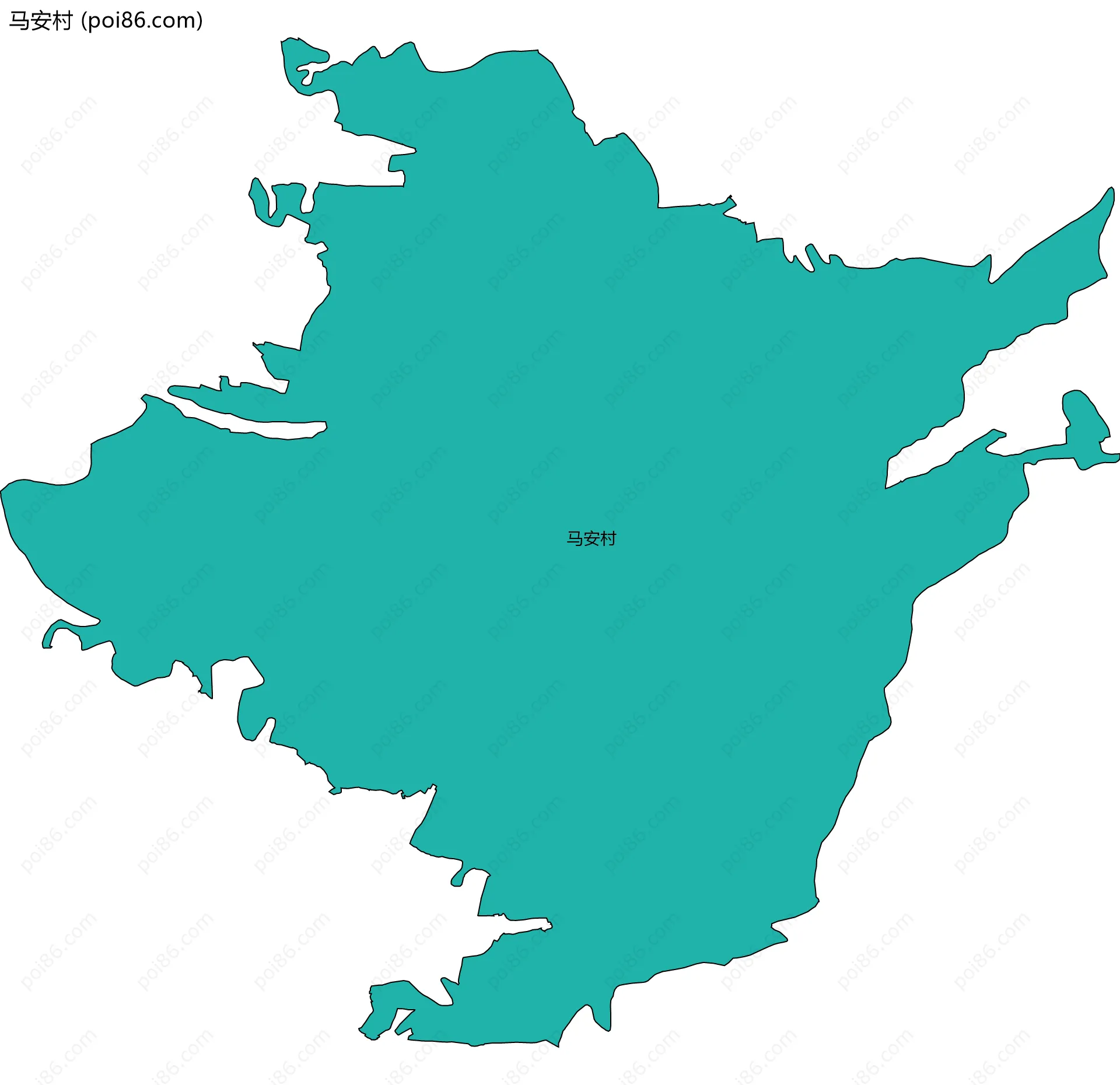 马安村边界地图