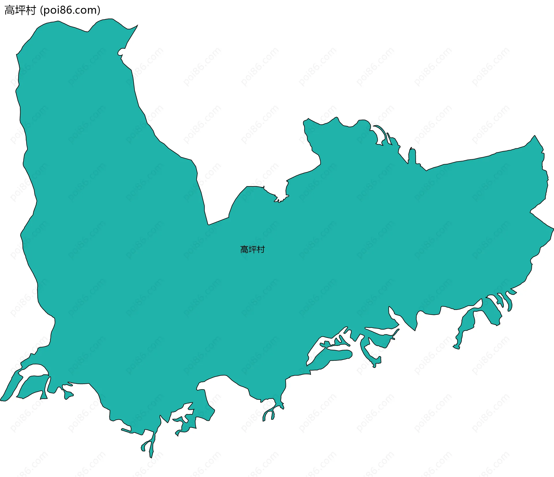 高坪村边界地图