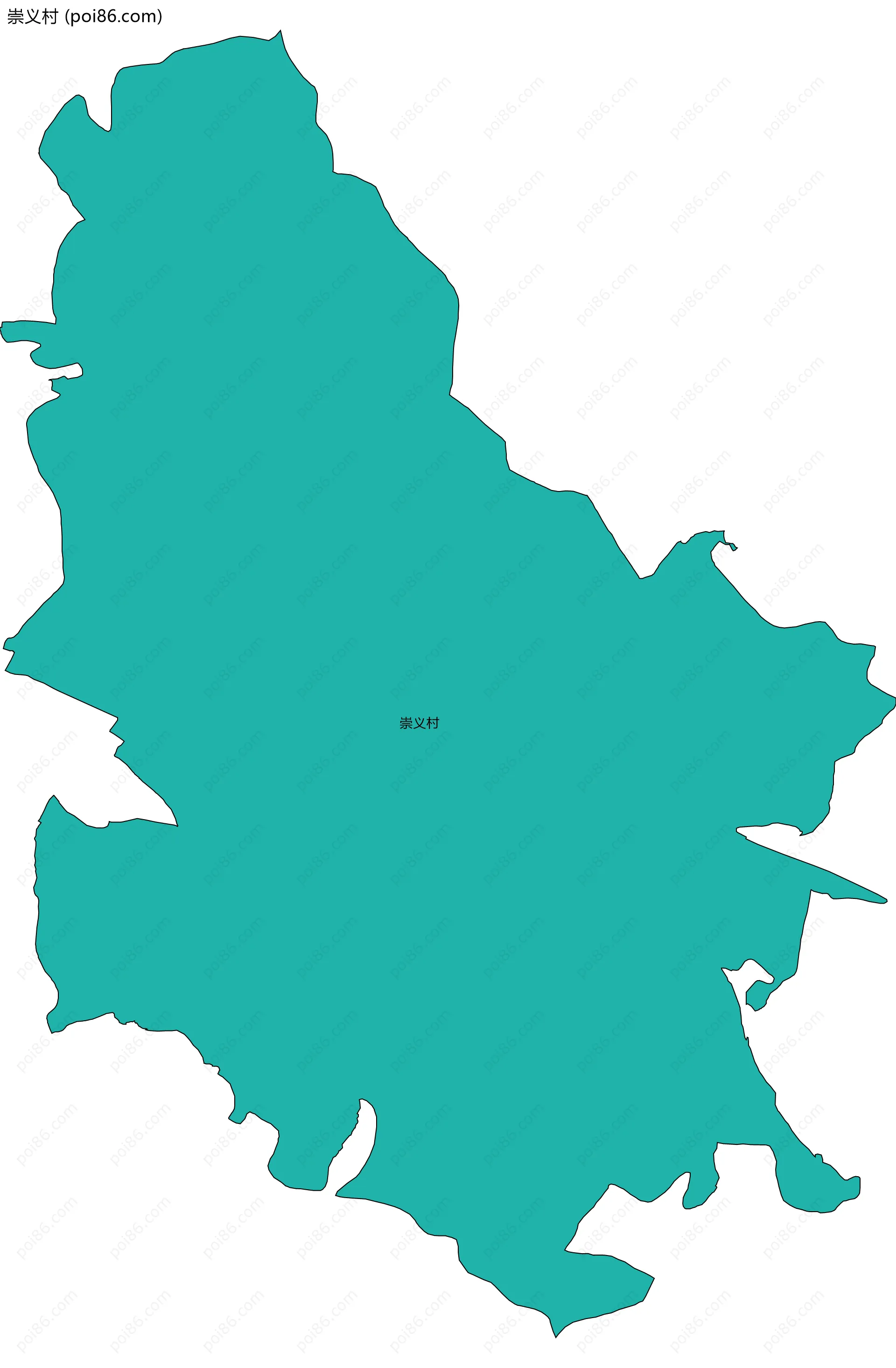 崇义村边界地图