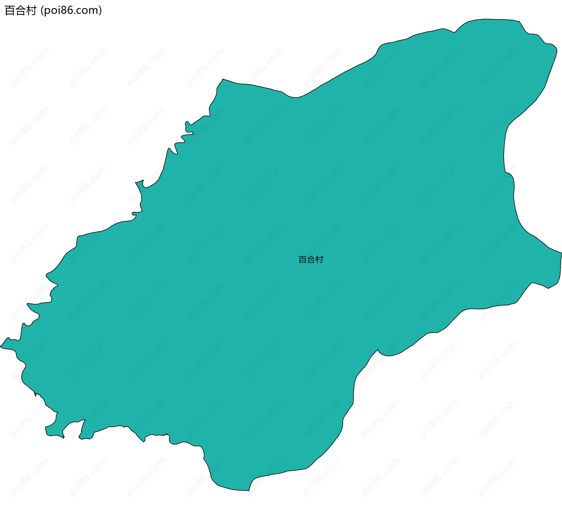 百合村边界地图