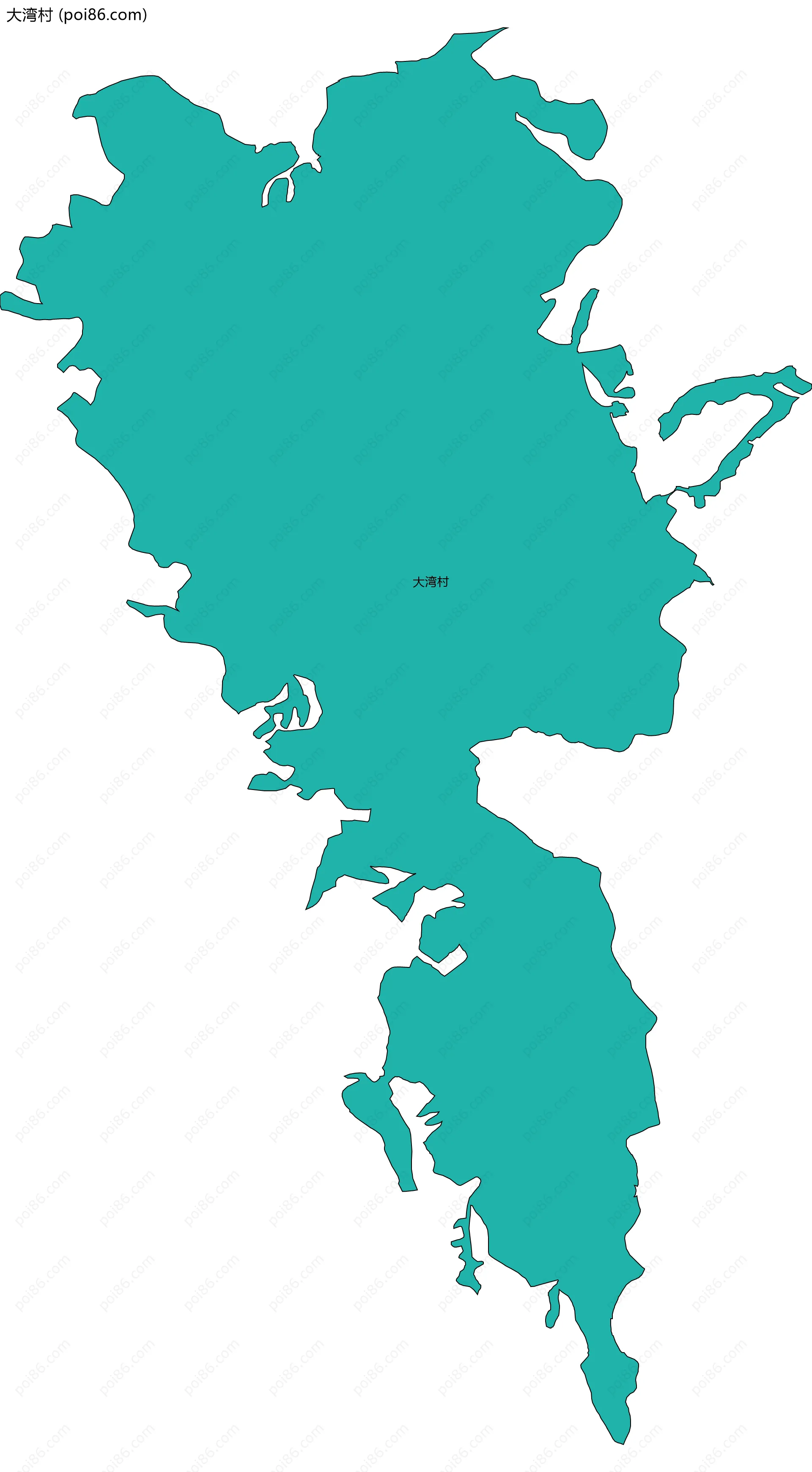 大湾村边界地图