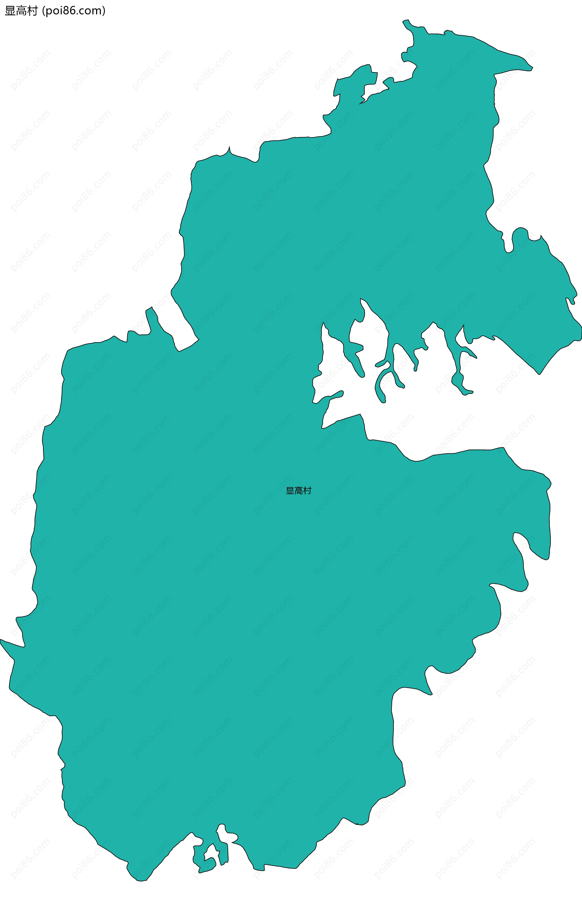 显高村边界地图