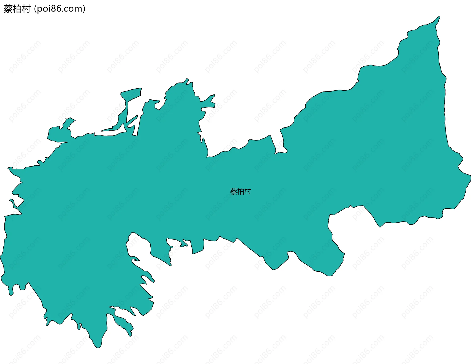蔡柏村边界地图