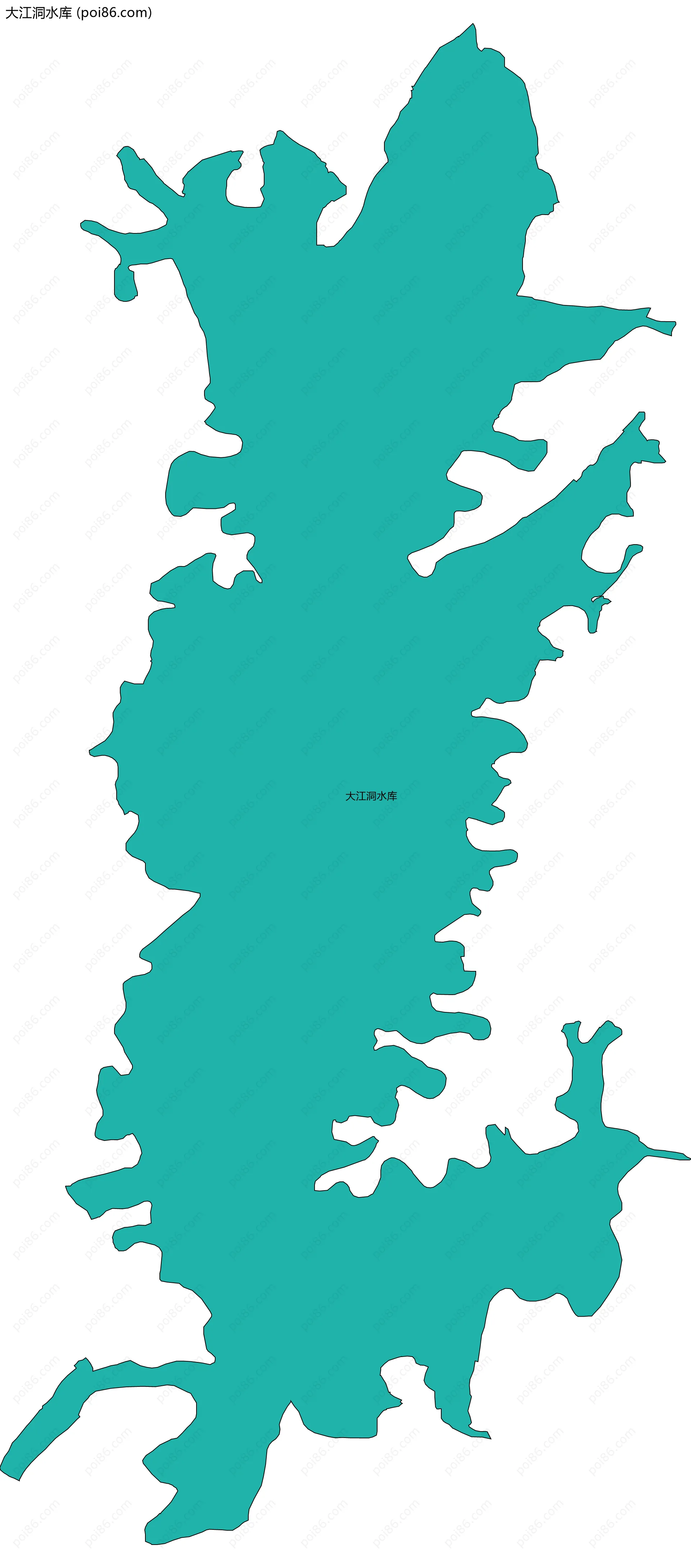 大江洞水库边界地图