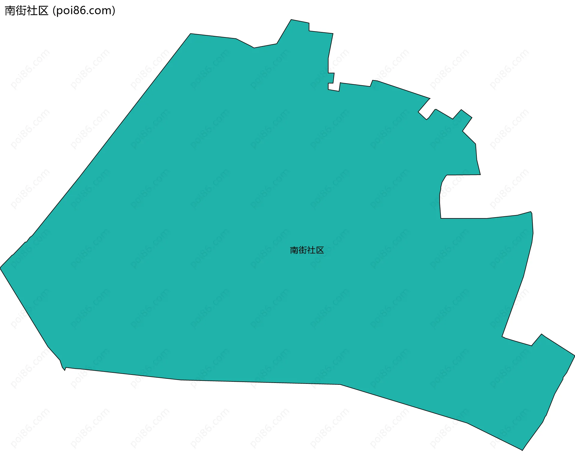 南街社区边界地图