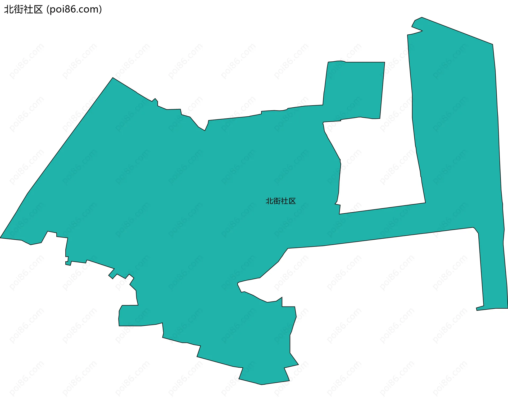 北街社区边界地图