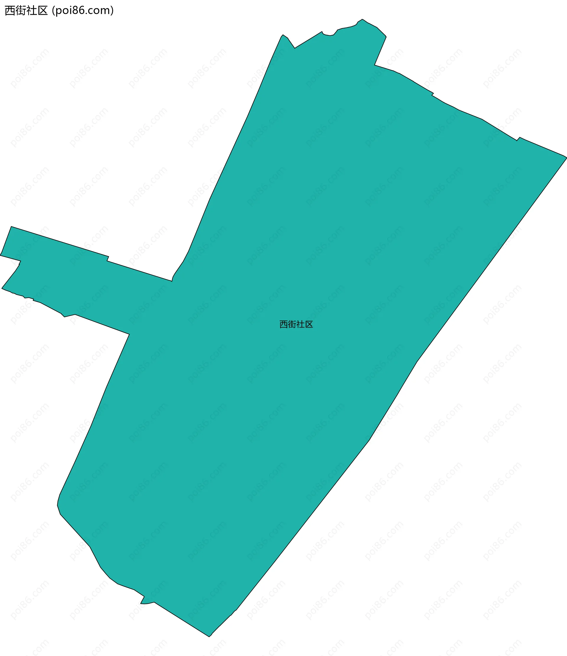 西街社区边界地图