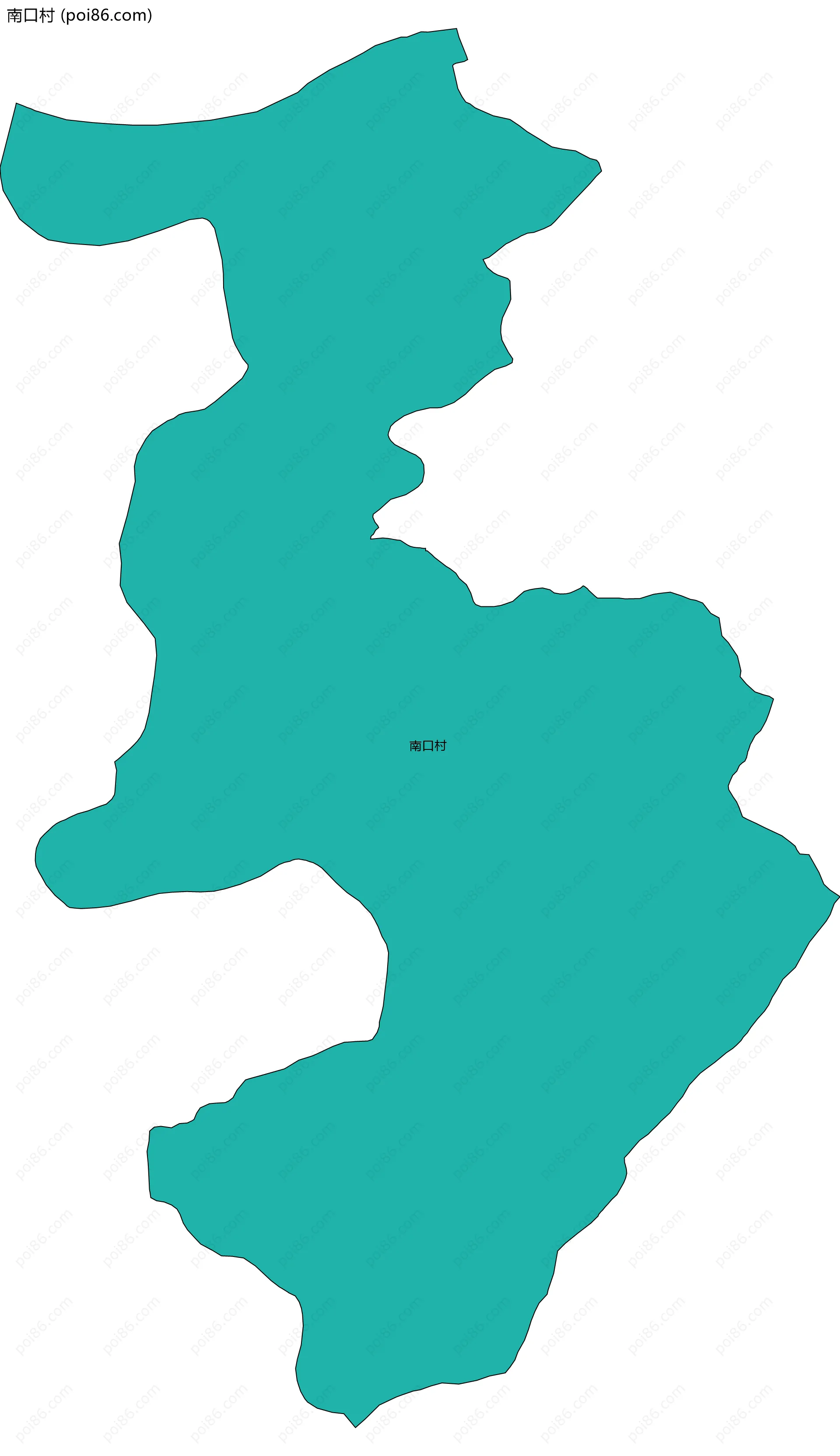 南口村边界地图