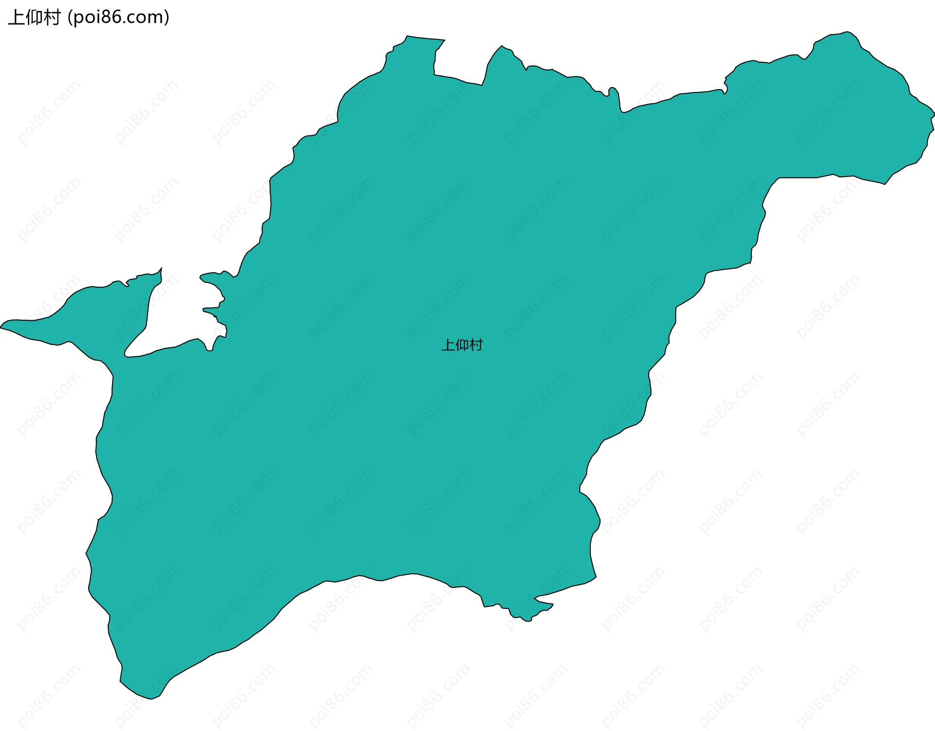 上仰村边界地图