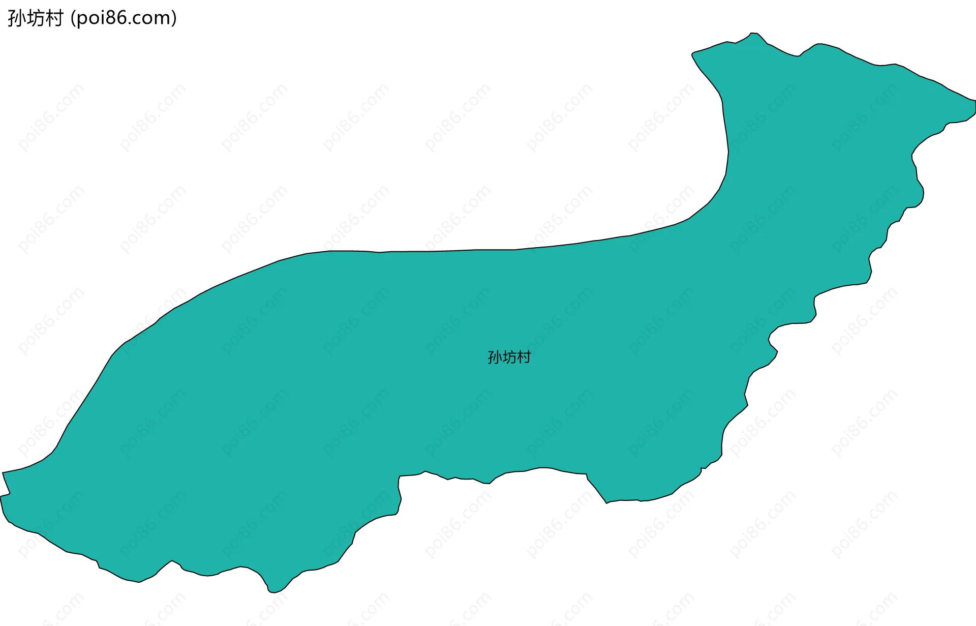 孙坊村边界地图