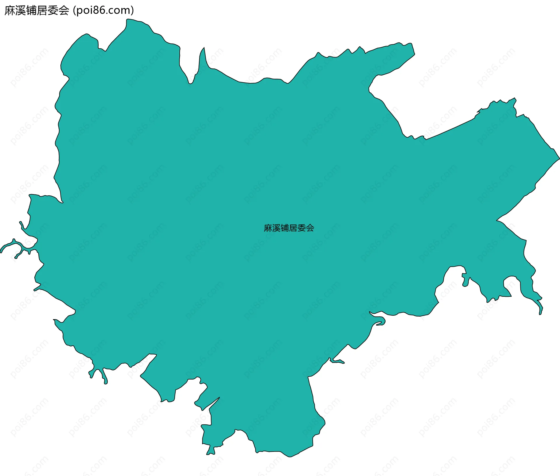 麻溪铺居委会边界地图