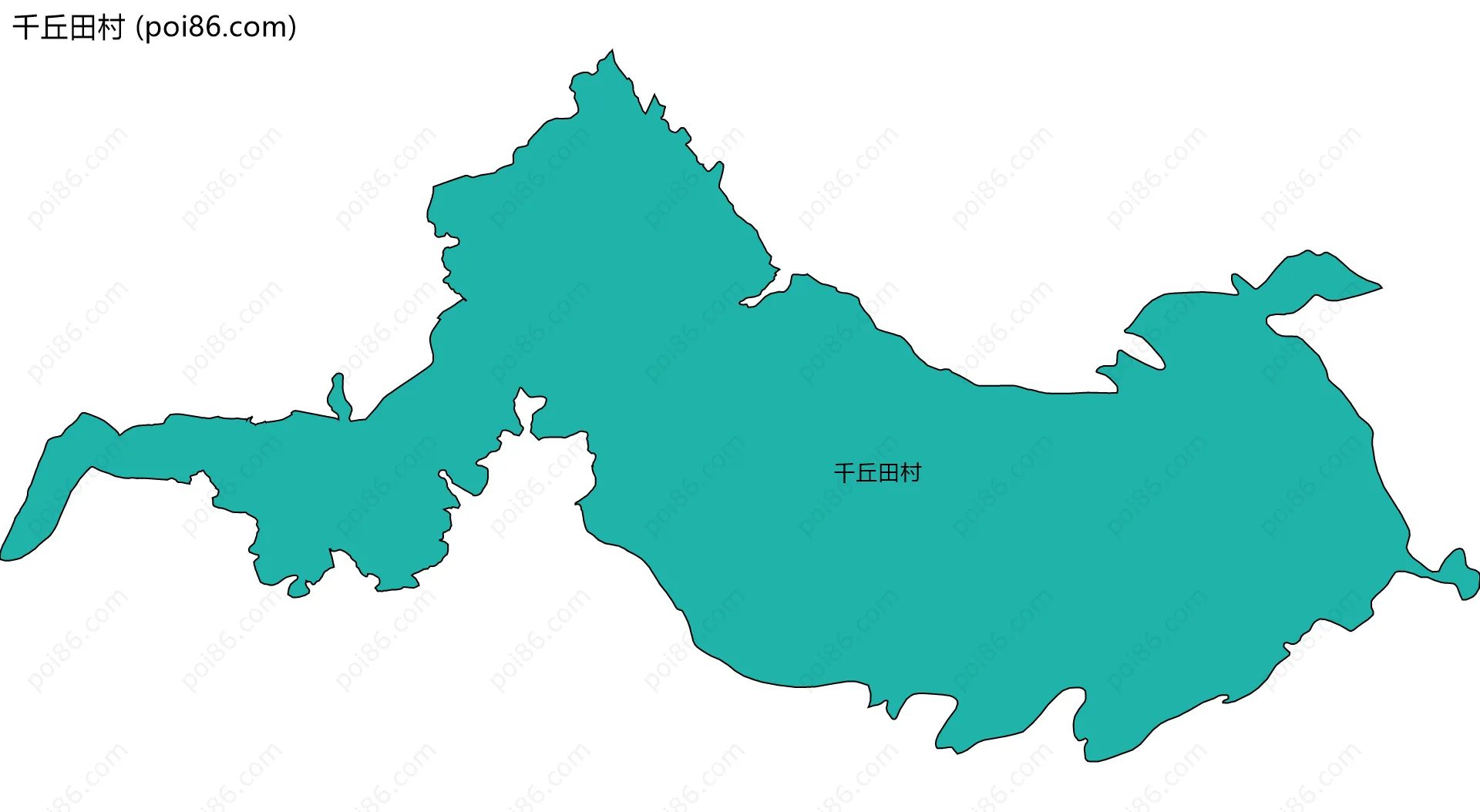 千丘田村边界地图